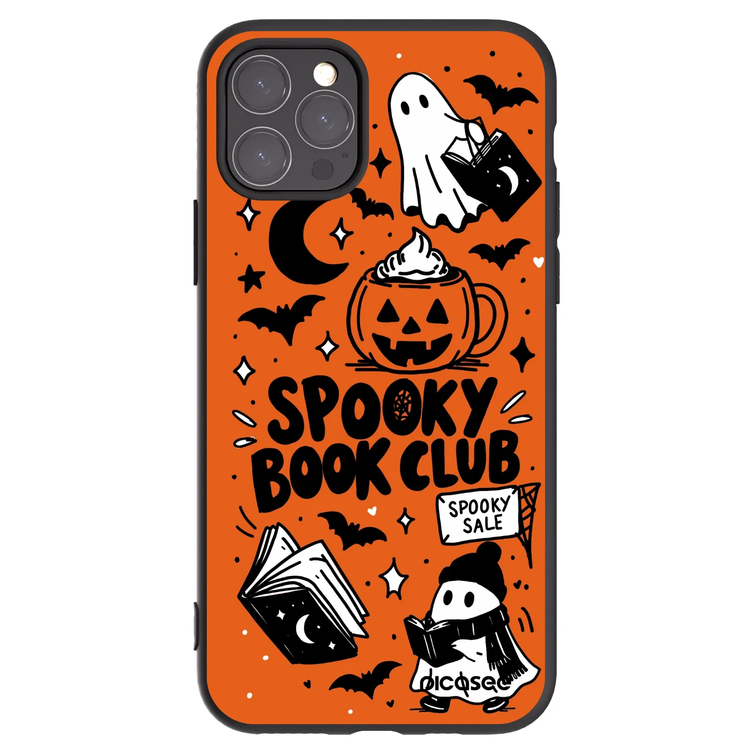 Picasee silikonowe czarne etui na Apple iPhone 11 Pro - Spooky book club