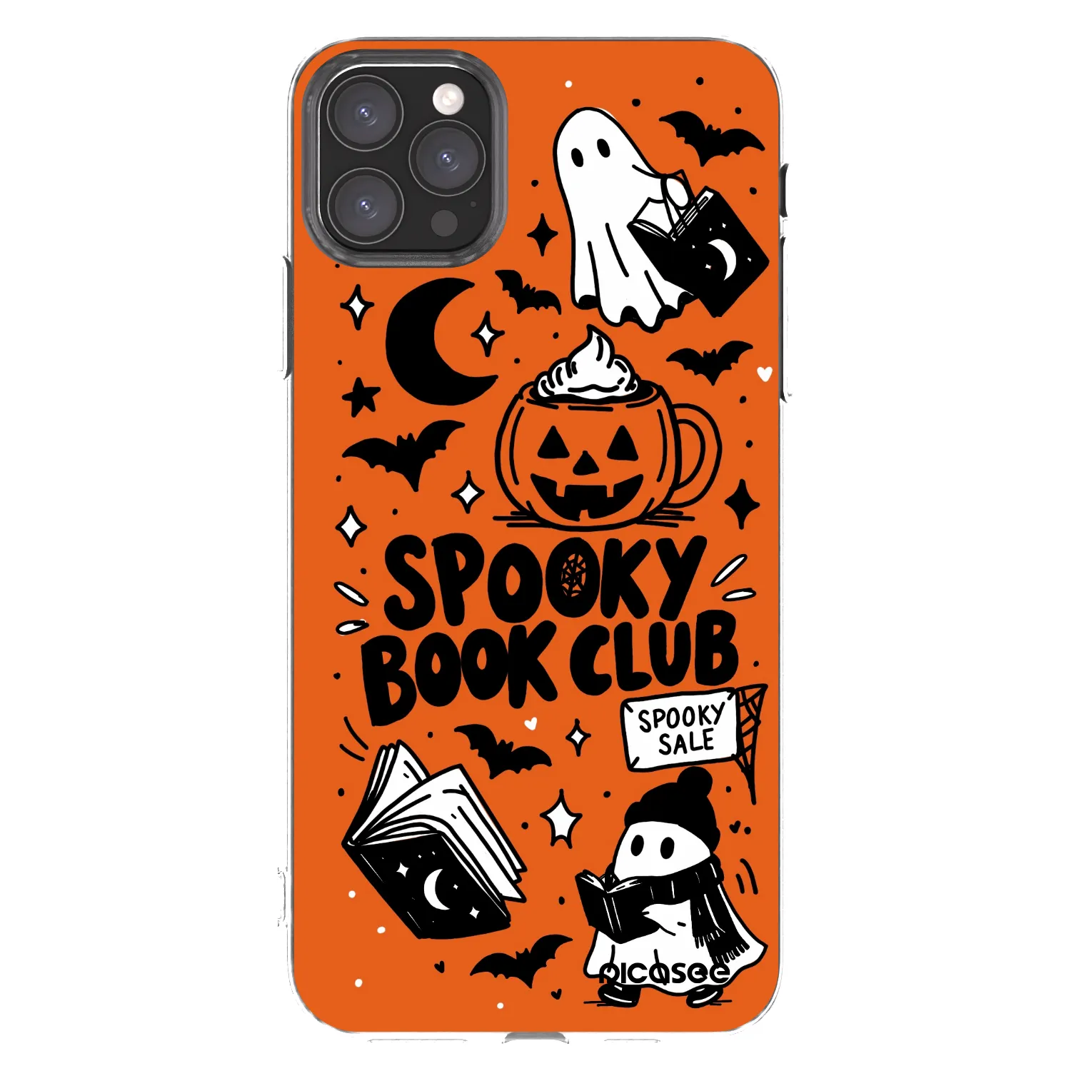 Picasee silikonowe przeźroczyste etui na Apple iPhone 11 Pro Max - Spooky book club