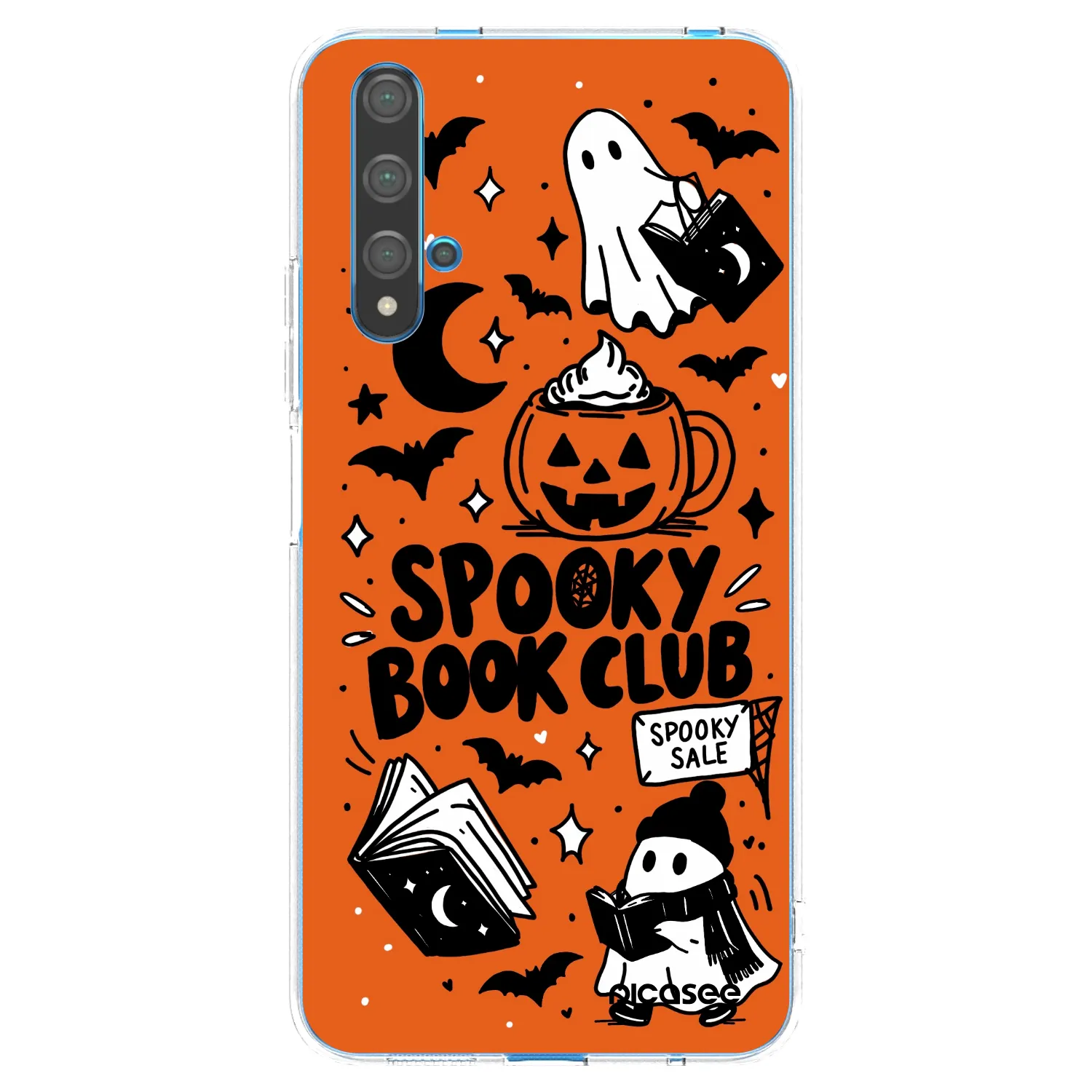 Picasee silikonowe przeźroczyste etui na Huawei Nova 5T - Spooky book club