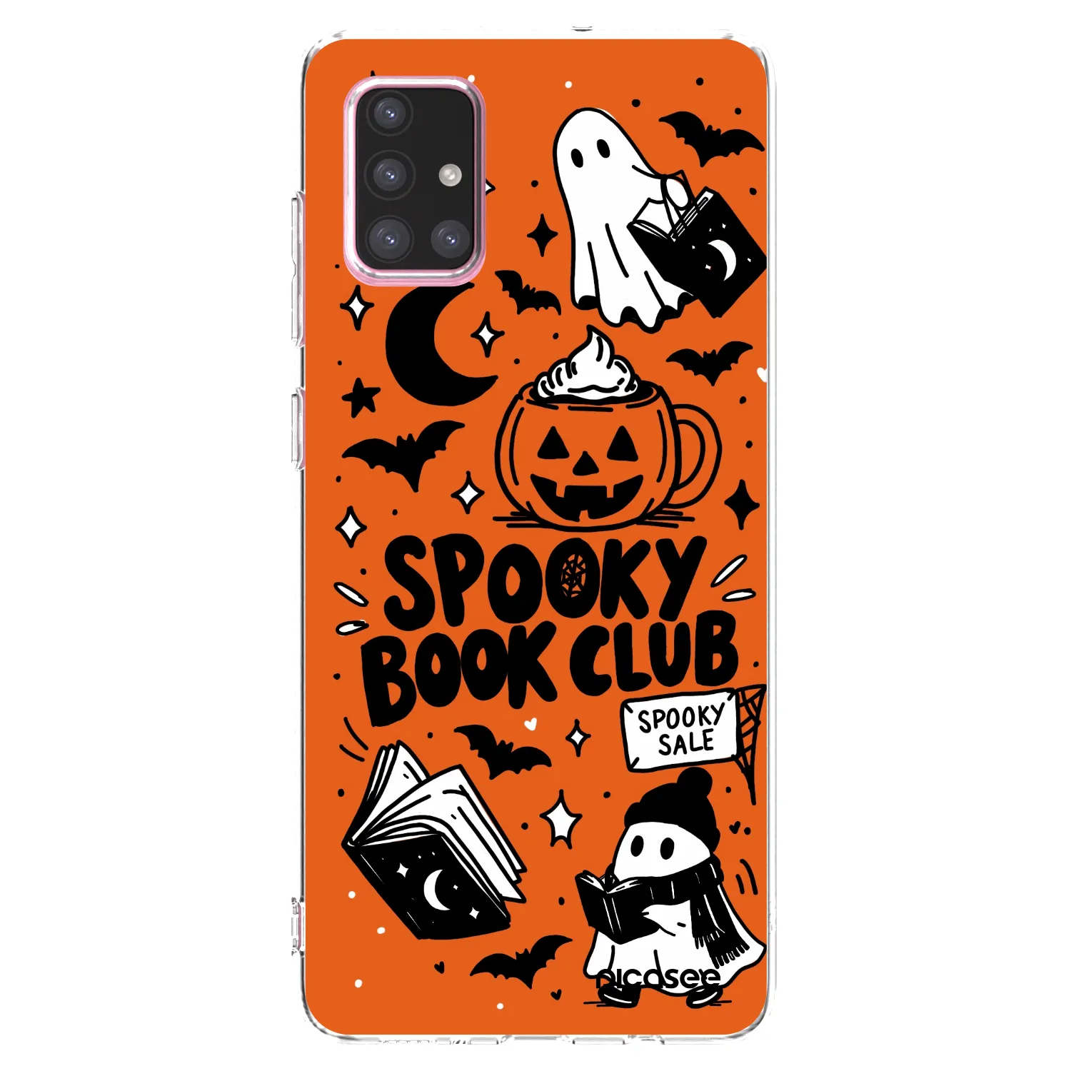 Picasee silikonowe przeźroczyste etui na Samsung Galaxy A71 A715F - Spooky book club