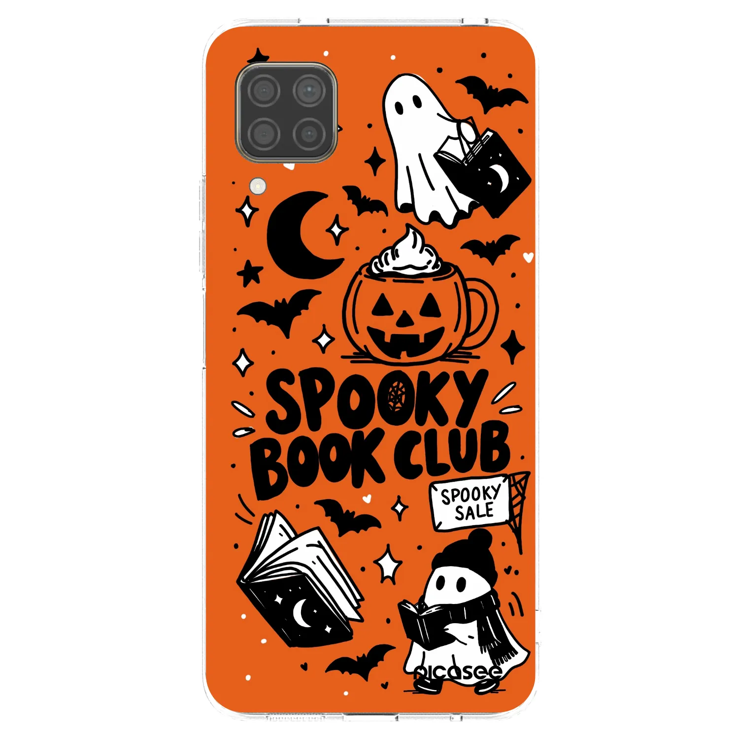 Picasee silikonowe przeźroczyste etui na Huawei P40 Lite - Spooky book club