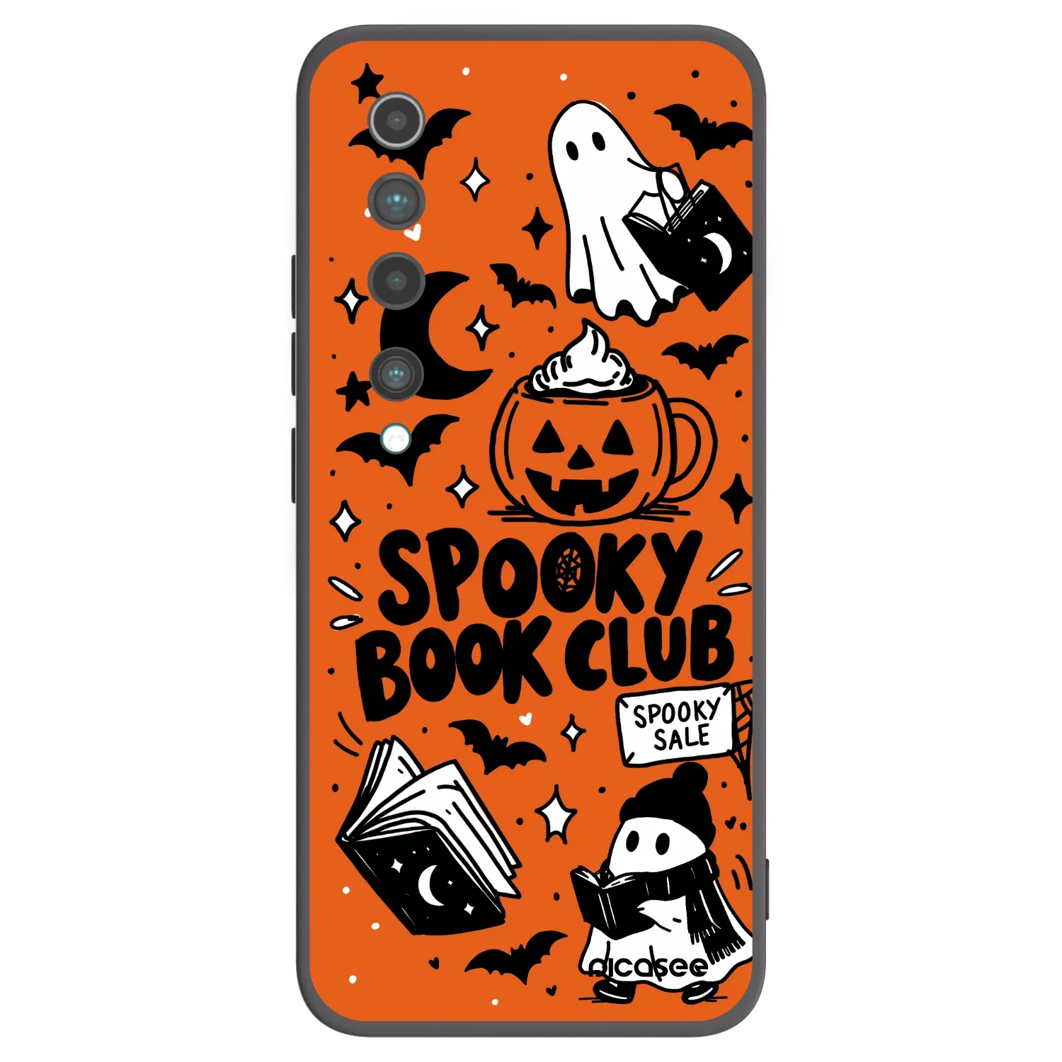 Picasee silikonowe czarne etui na Xiaomi Mi 10 - Spooky book club