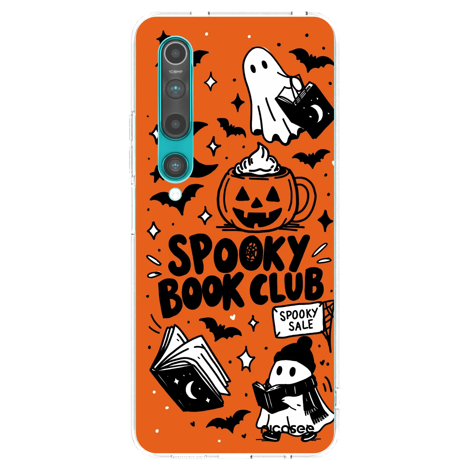 Picasee silikonowe przeźroczyste etui na Xiaomi Mi 10 - Spooky book club