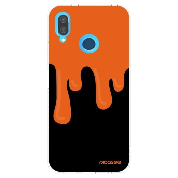 Picasee silikonowe przeźroczyste etui na Huawei P20 Lite - Orange spooky