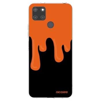 Picasee silikonowe przeźroczyste etui na Realme C21Y - Orange spooky