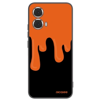 Picasee silikonowe czarne etui na Motorola Moto G85 - Orange spooky