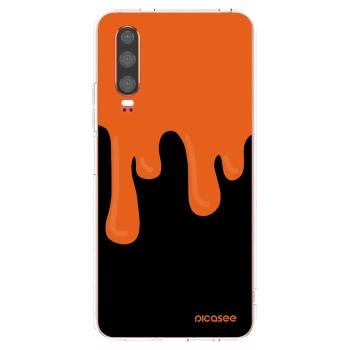 Picasee silikonowe przeźroczyste etui na Huawei P30 - Orange spooky