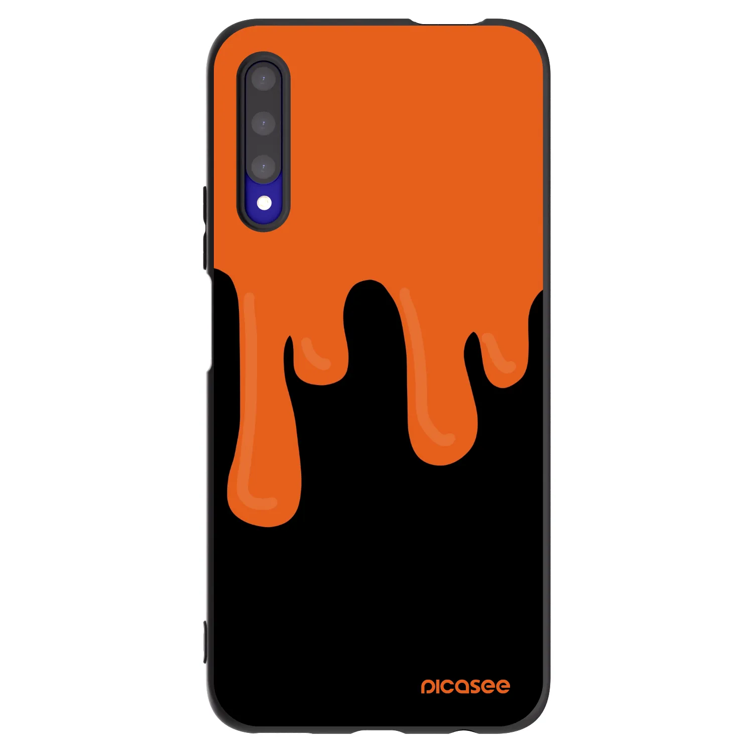 Picasee silikonowe czarne etui na Honor 9X Pro - Orange spooky