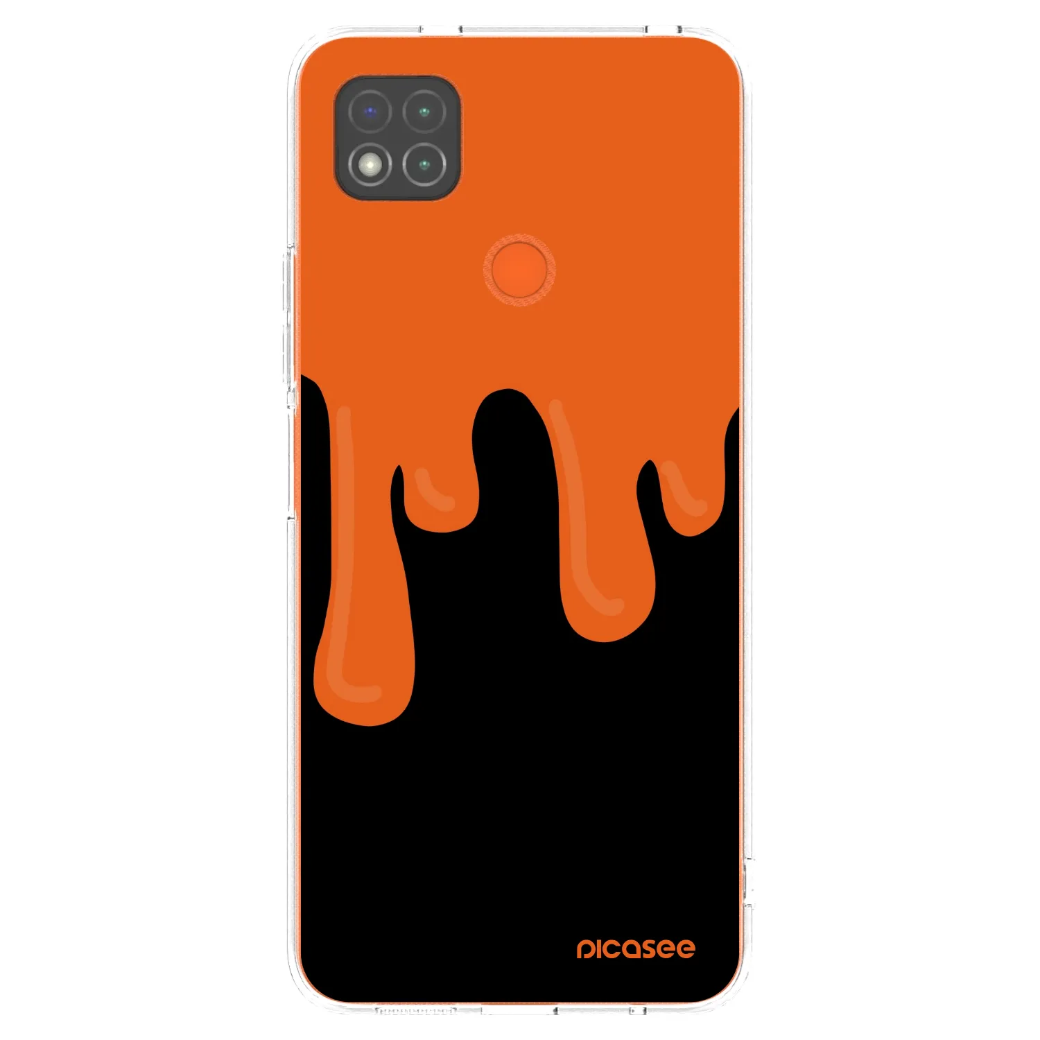 Picasee silikonowe przeźroczyste etui na Xiaomi Redmi 9C - Orange spooky