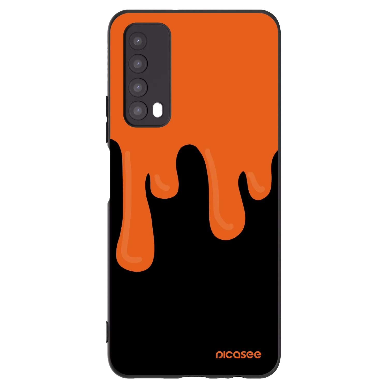 Picasee silikonowe czarne etui na Huawei P Smart 2021 - Orange spooky