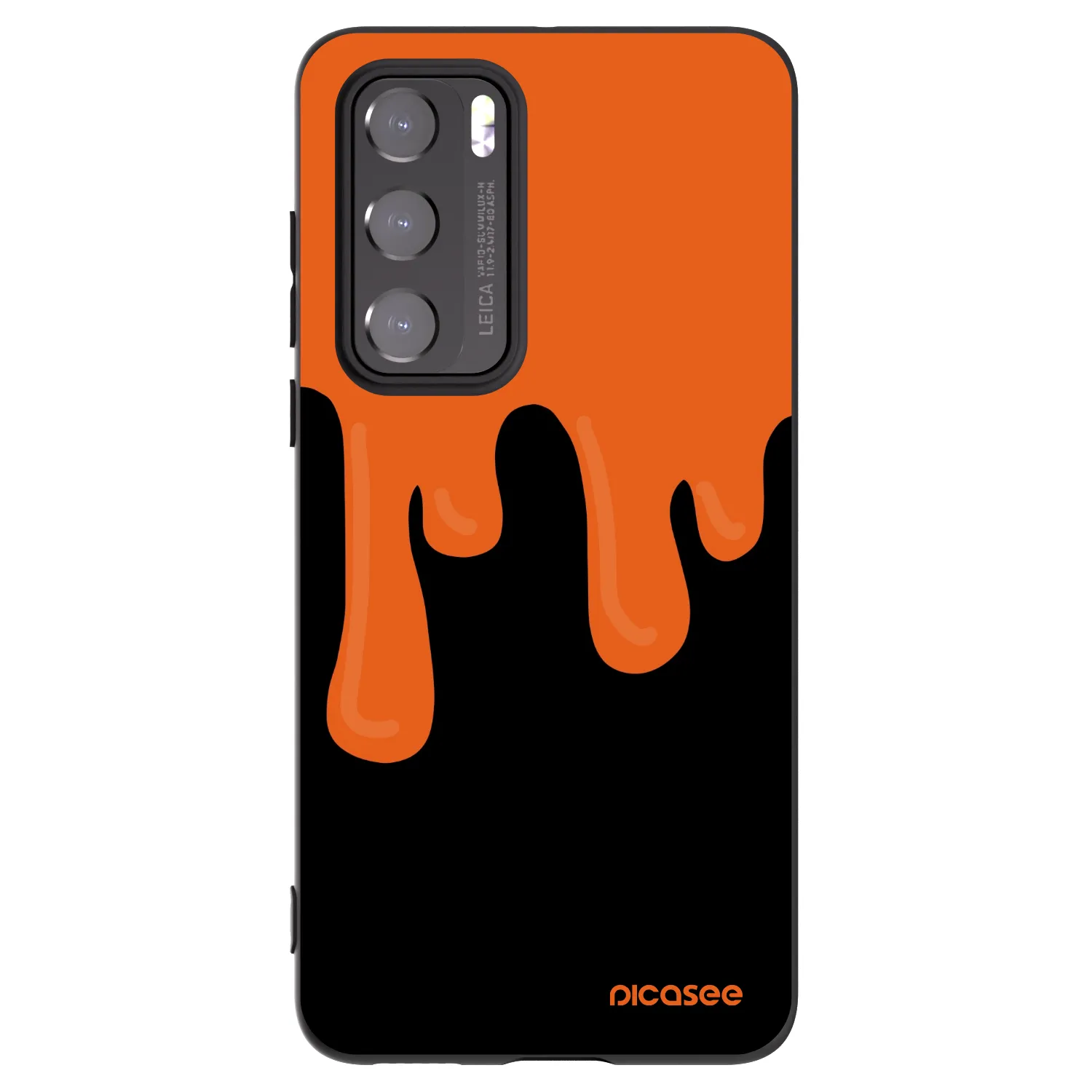 Picasee silikonowe czarne etui na Huawei P40 - Orange spooky