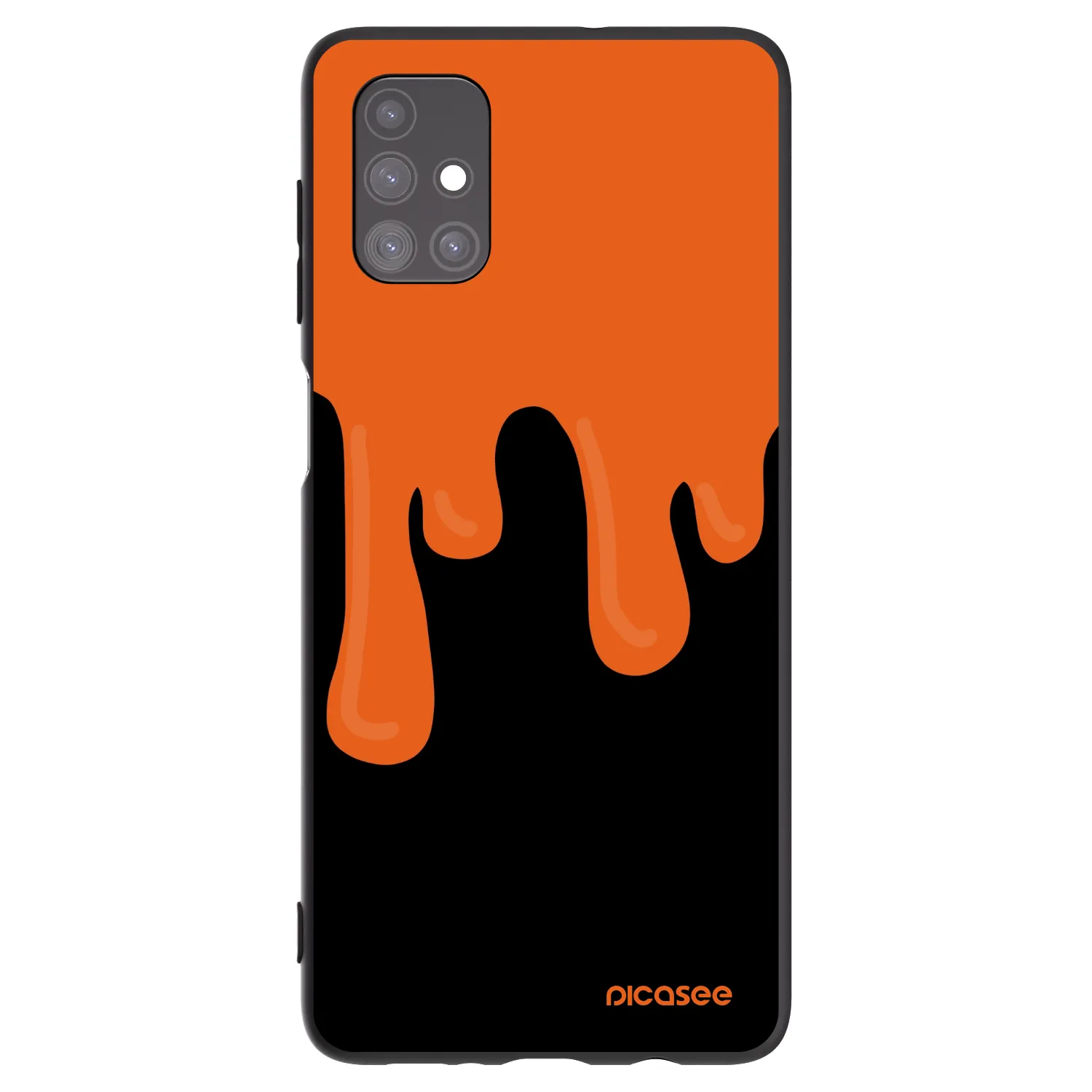 Picasee silikonowe czarne etui na Samsung Galaxy M51 M515F - Orange spooky