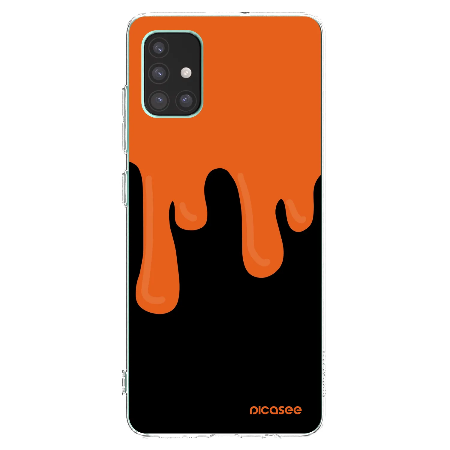 Picasee silikonowe przeźroczyste etui na Samsung Galaxy M51 M515F - Orange spooky