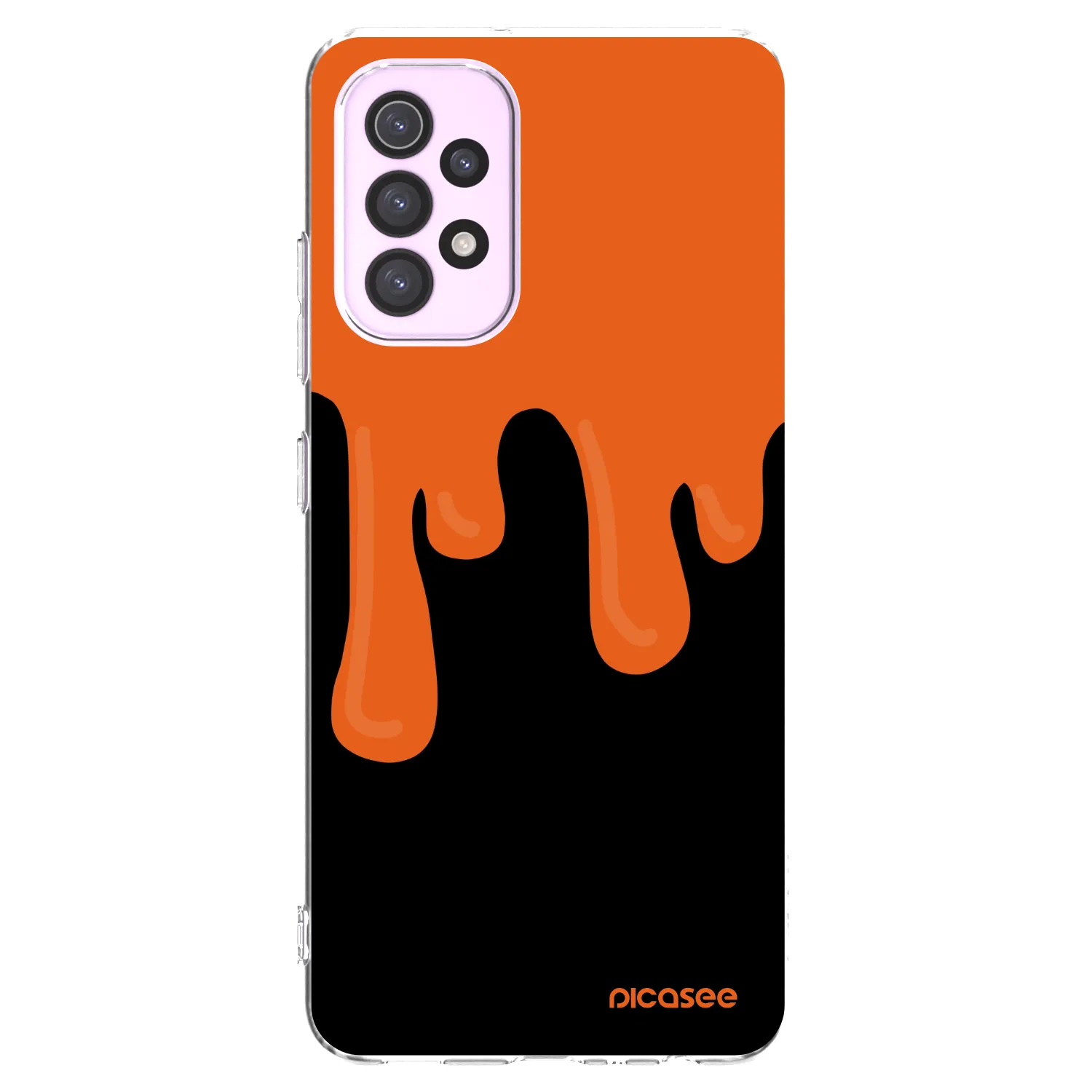Picasee silikonowe przeźroczyste etui na Samsung Galaxy A32 5G A326B - Orange spooky