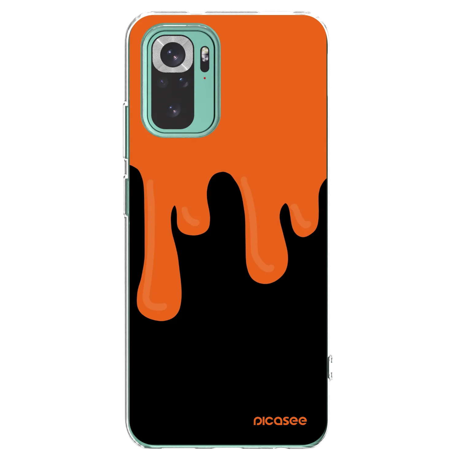 Picasee silikonowe przeźroczyste etui na Xiaomi Redmi Note 10 Pro - Orange spooky