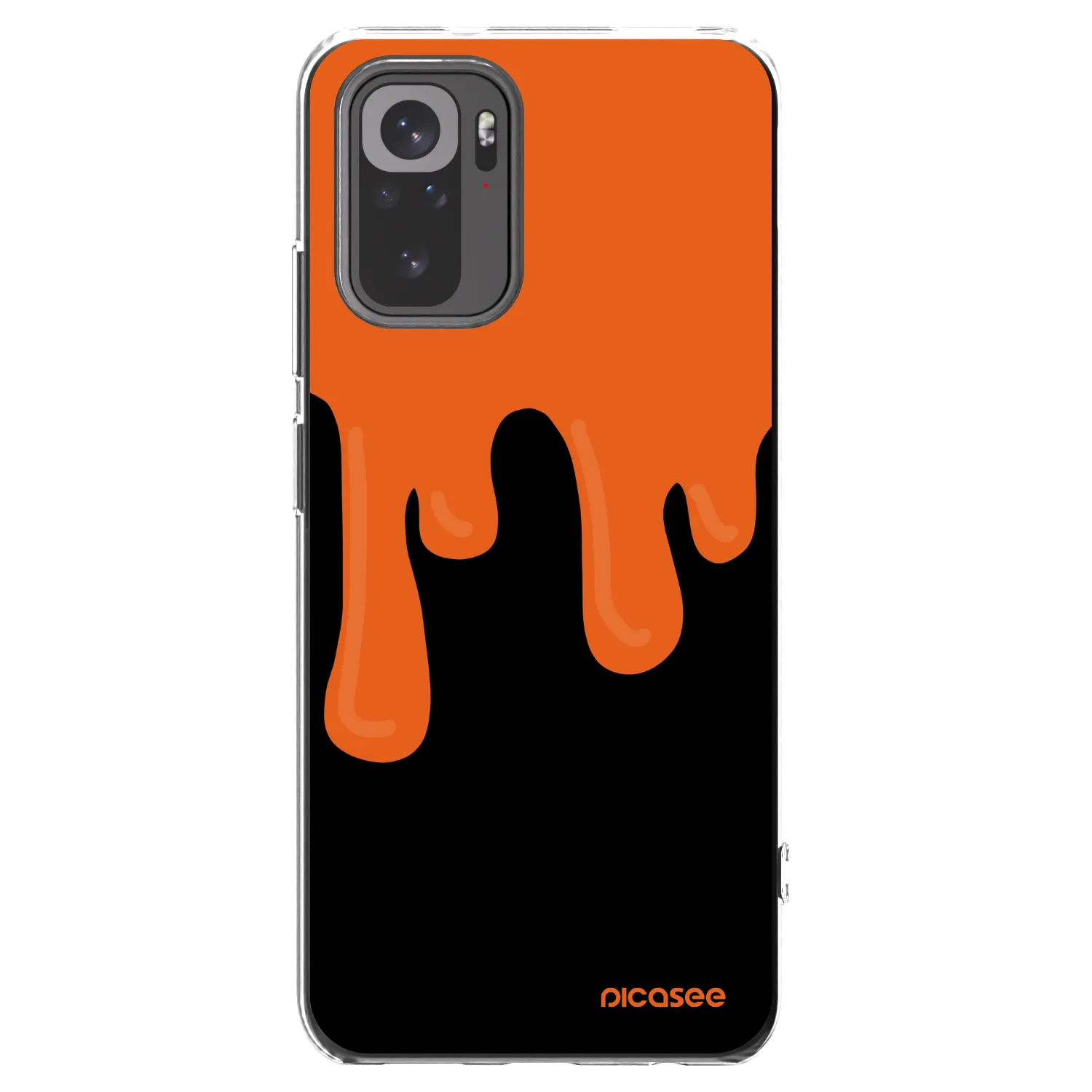 Picasee silikonowe przeźroczyste etui na Xiaomi Redmi Note 10S - Orange spooky