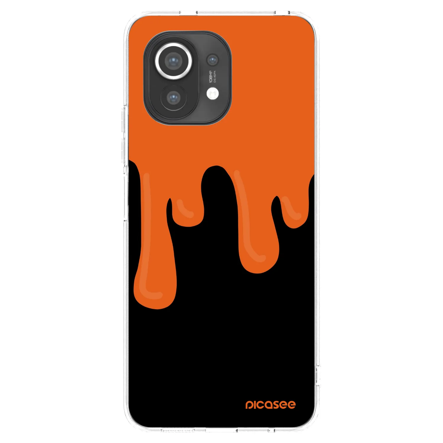Picasee silikonowe przeźroczyste etui na Xiaomi Mi 11 - Orange spooky