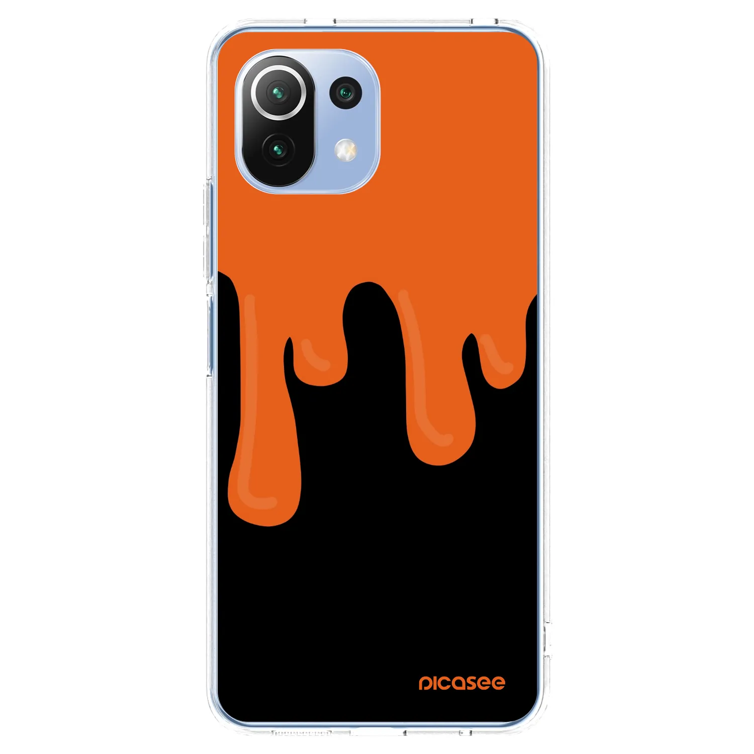 Picasee silikonowe przeźroczyste etui na Xiaomi Mi 11 Lite - Orange spooky