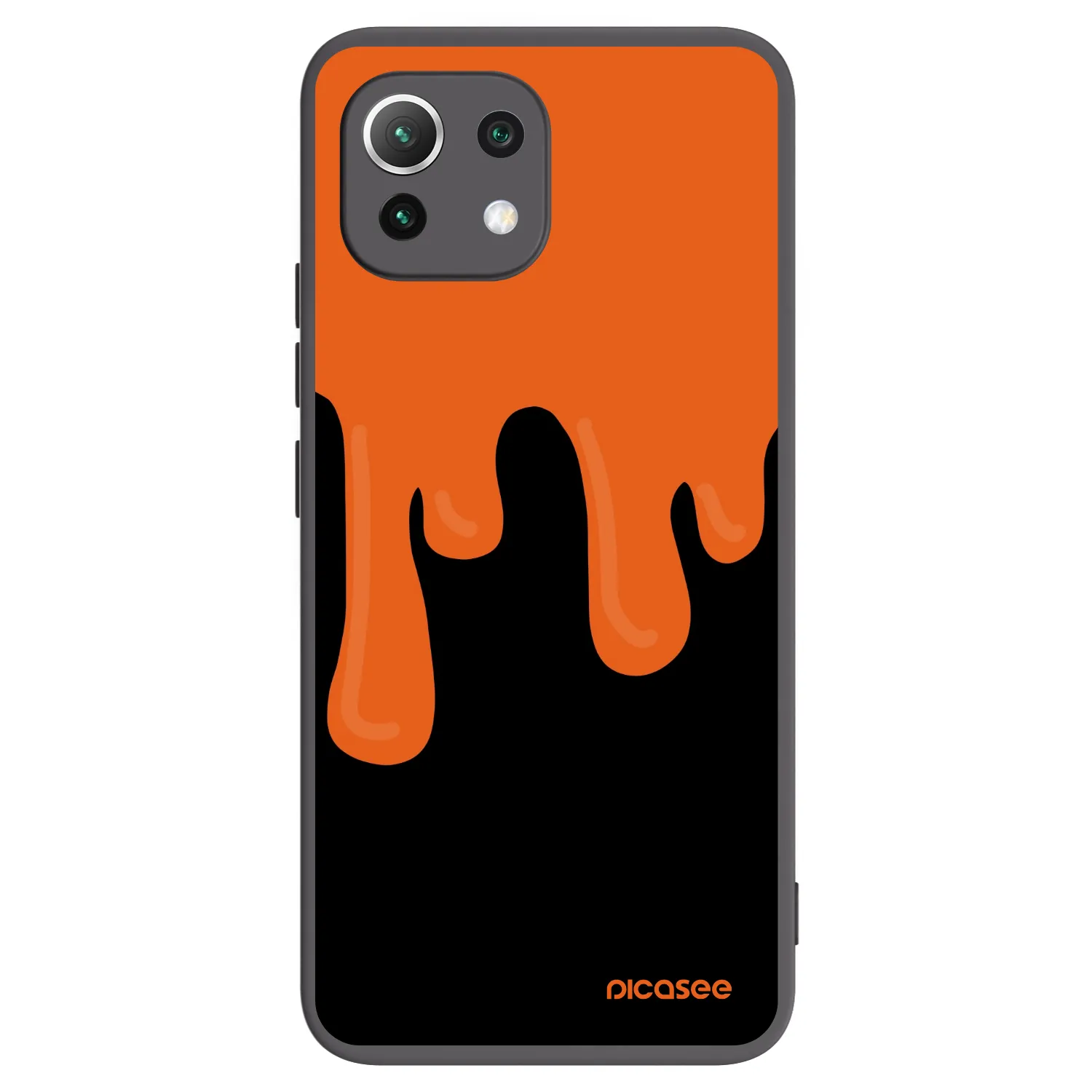Picasee silikonowe czarne etui na Xiaomi Mi 11 Lite - Orange spooky