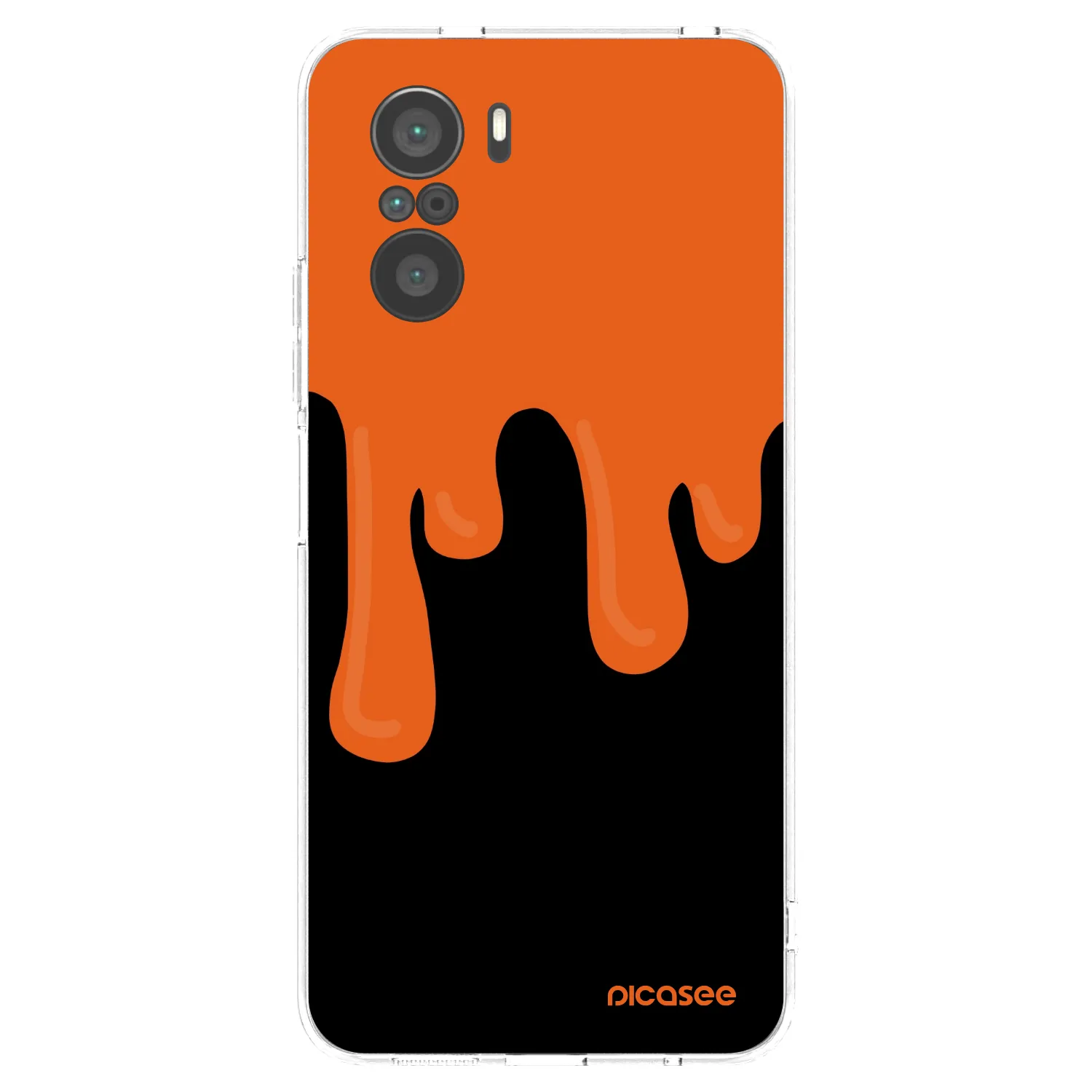 Picasee silikonowe przeźroczyste etui na Xiaomi Poco F3 - Orange spooky