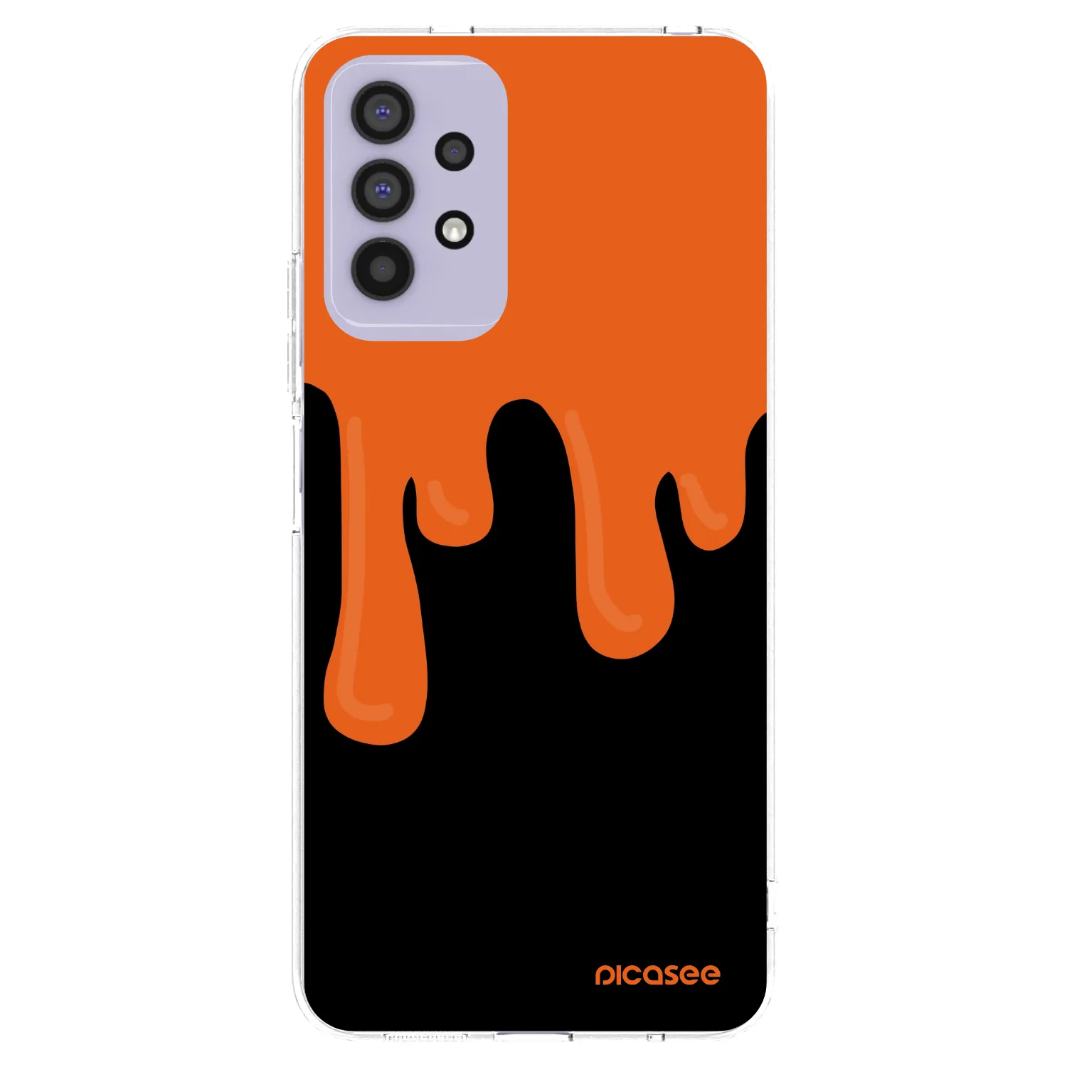 Picasee silikonowe przeźroczyste etui na Samsung Galaxy A32 4G SM-A325F - Orange spooky