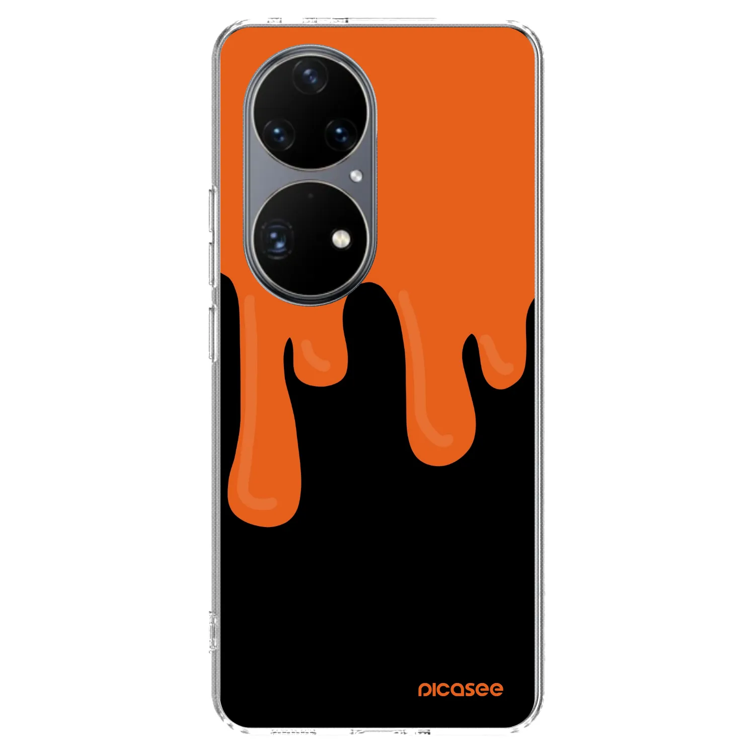 Picasee silikonowe przeźroczyste etui na Huawei P50 - Orange spooky
