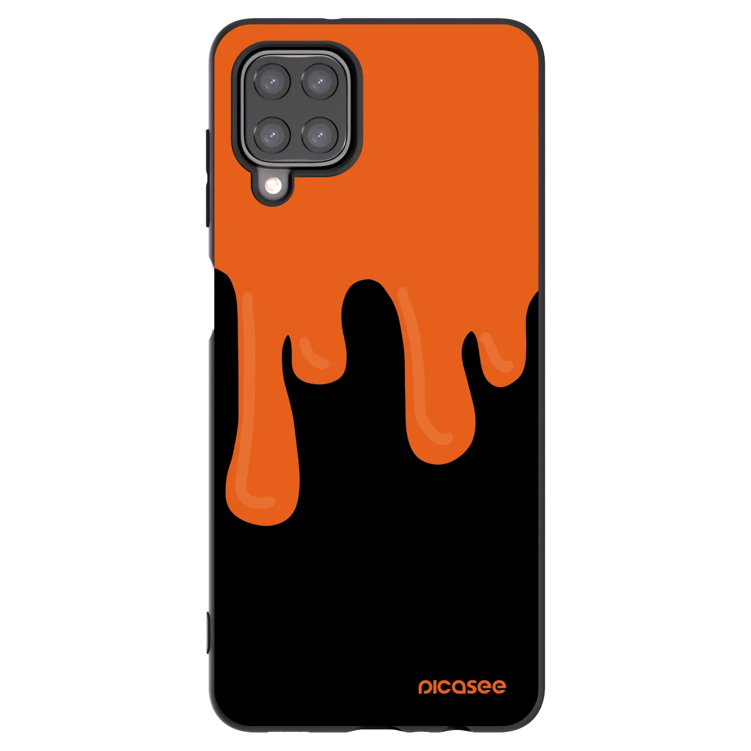Picasee silikonowe czarne etui na Samsung Galaxy M12 M127F - Orange spooky