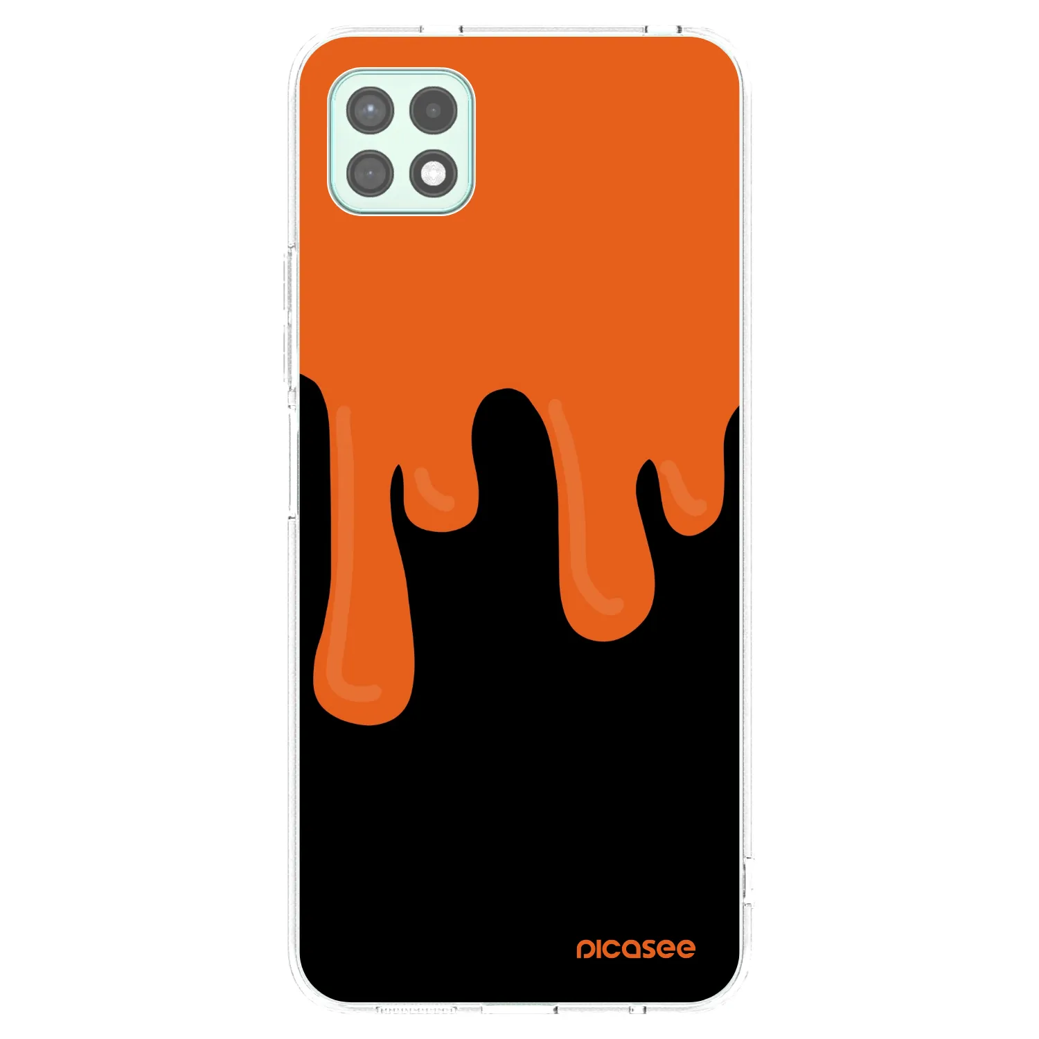 Picasee silikonowe przeźroczyste etui na Samsung Galaxy A22 A226B 5G - Orange spooky