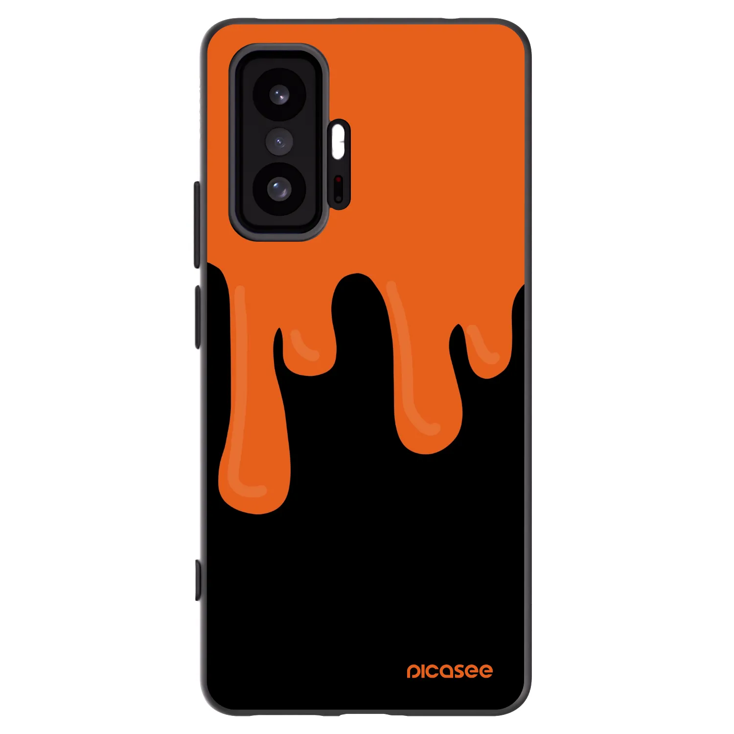 Picasee silikonowe czarne etui na Xiaomi 11T Pro - Orange spooky