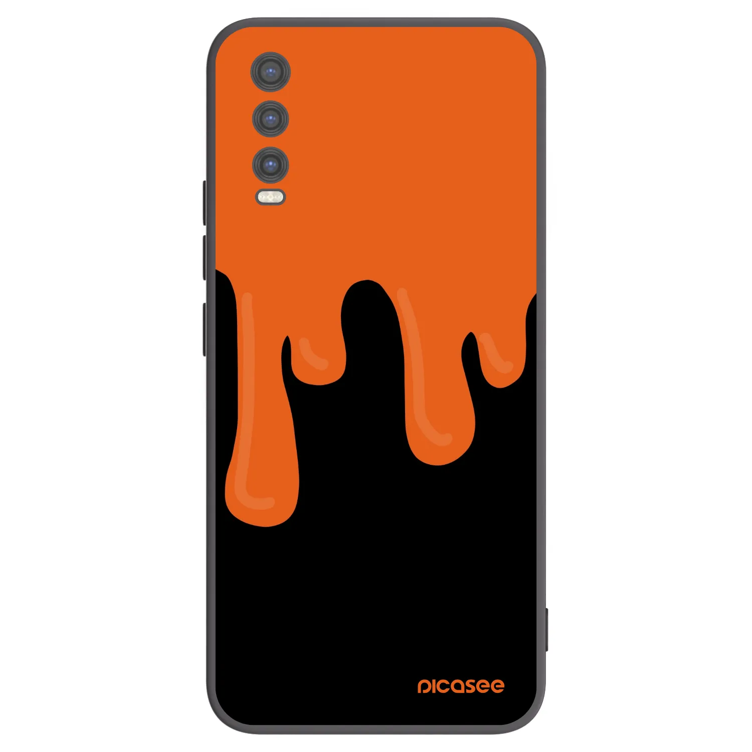 Picasee silikonowe czarne etui na Vivo Y20s - Orange spooky