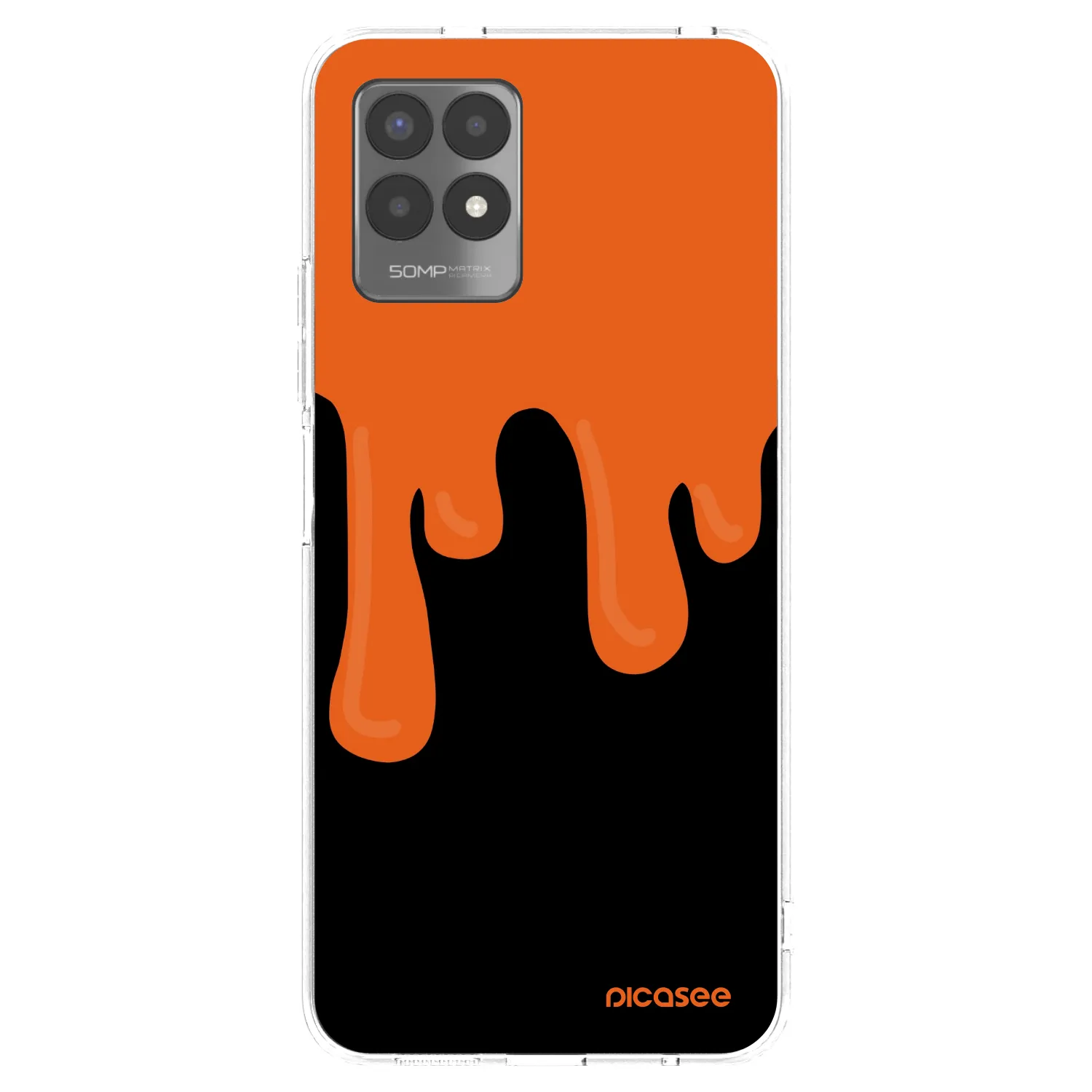 Picasee silikonowe przeźroczyste etui na Realme 8i - Orange spooky