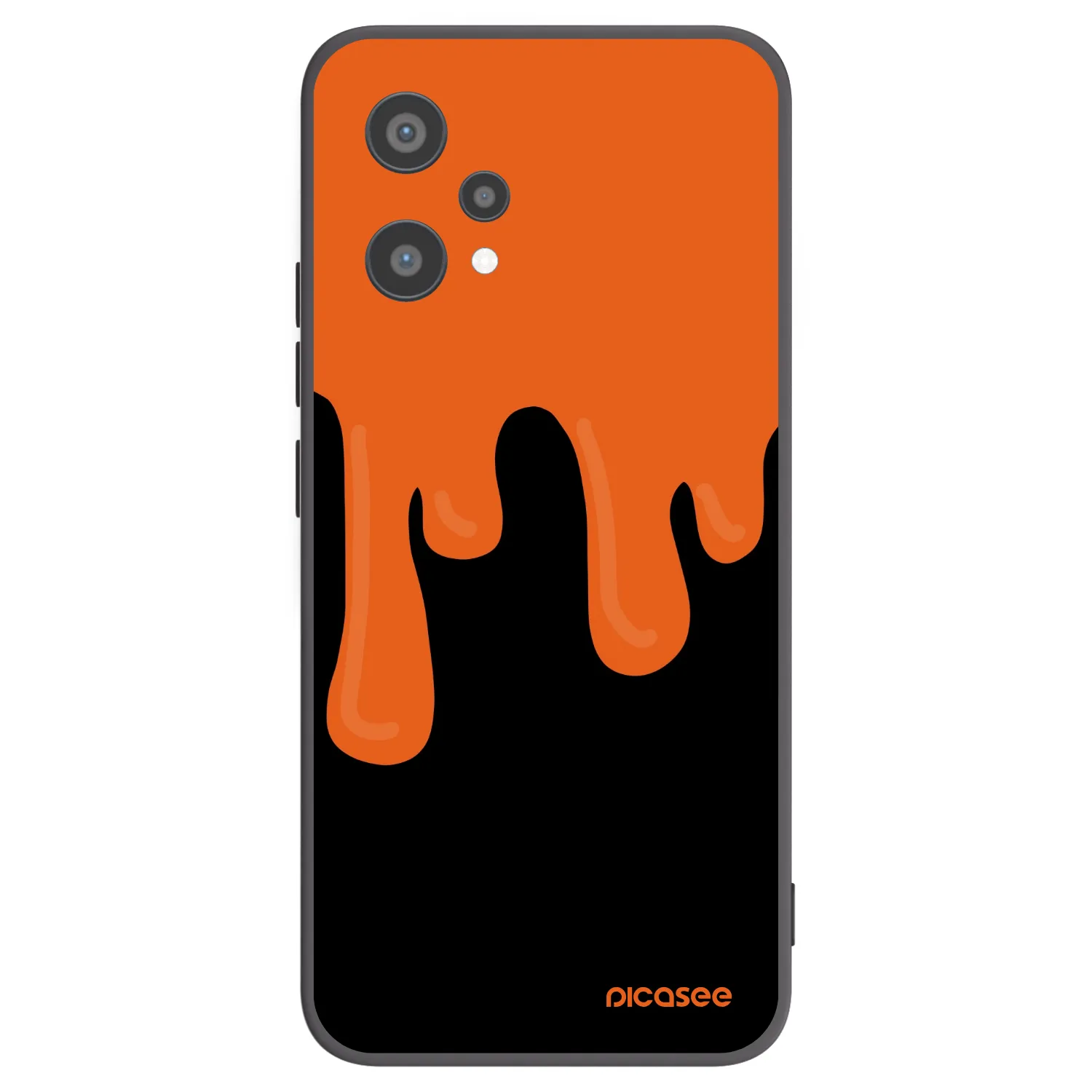 Picasee silikonowe czarne etui na Realme 9 Pro 5G - Orange spooky