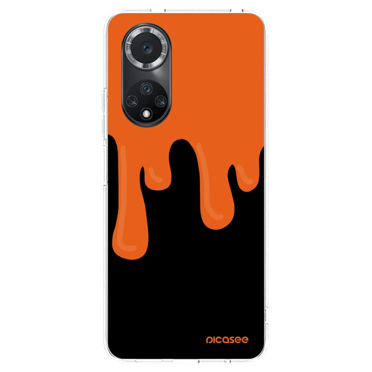 Picasee silikonowe przeźroczyste etui na Huawei Nova 9 SE - Orange spooky
