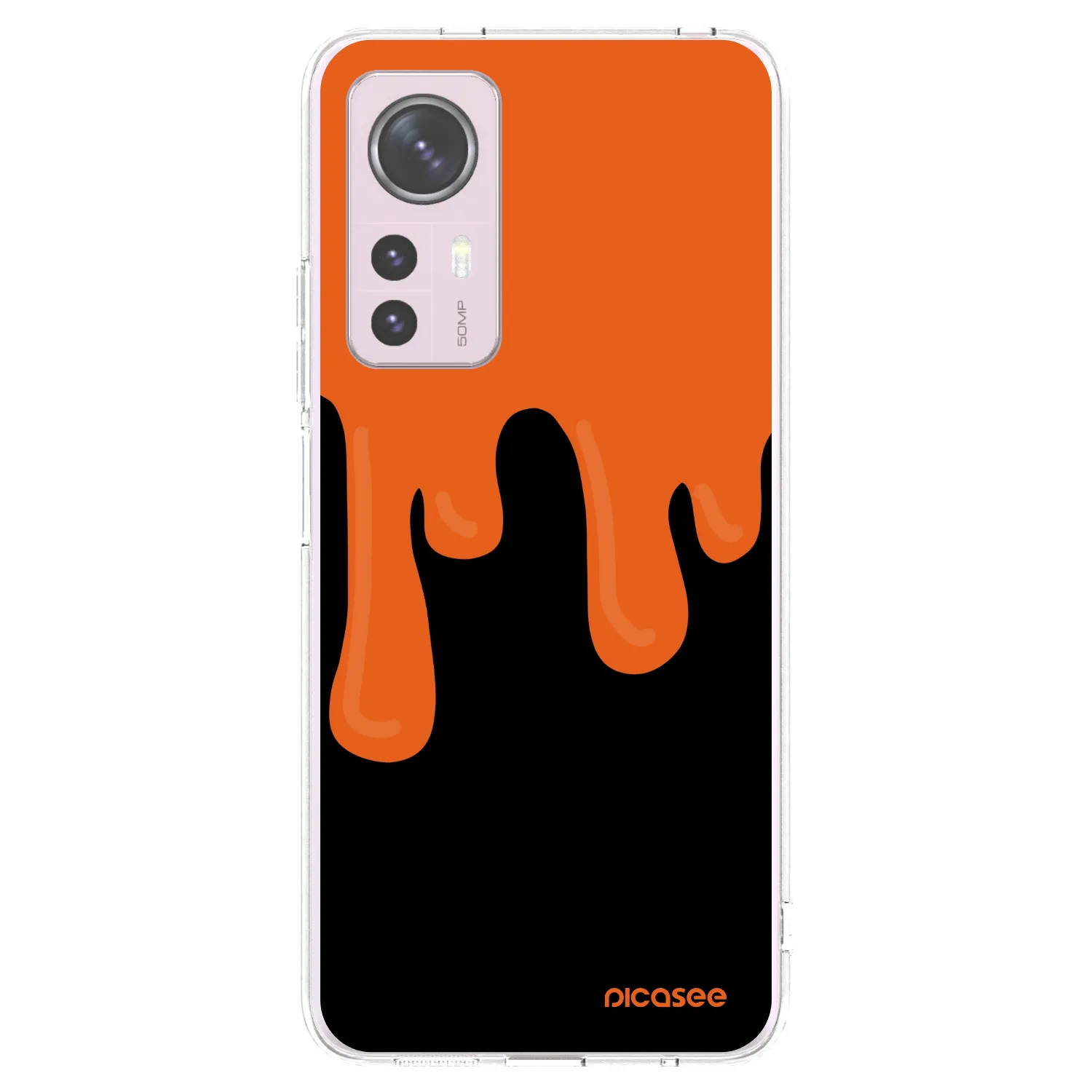 Picasee silikonowe przeźroczyste etui na Xiaomi 12 - Orange spooky