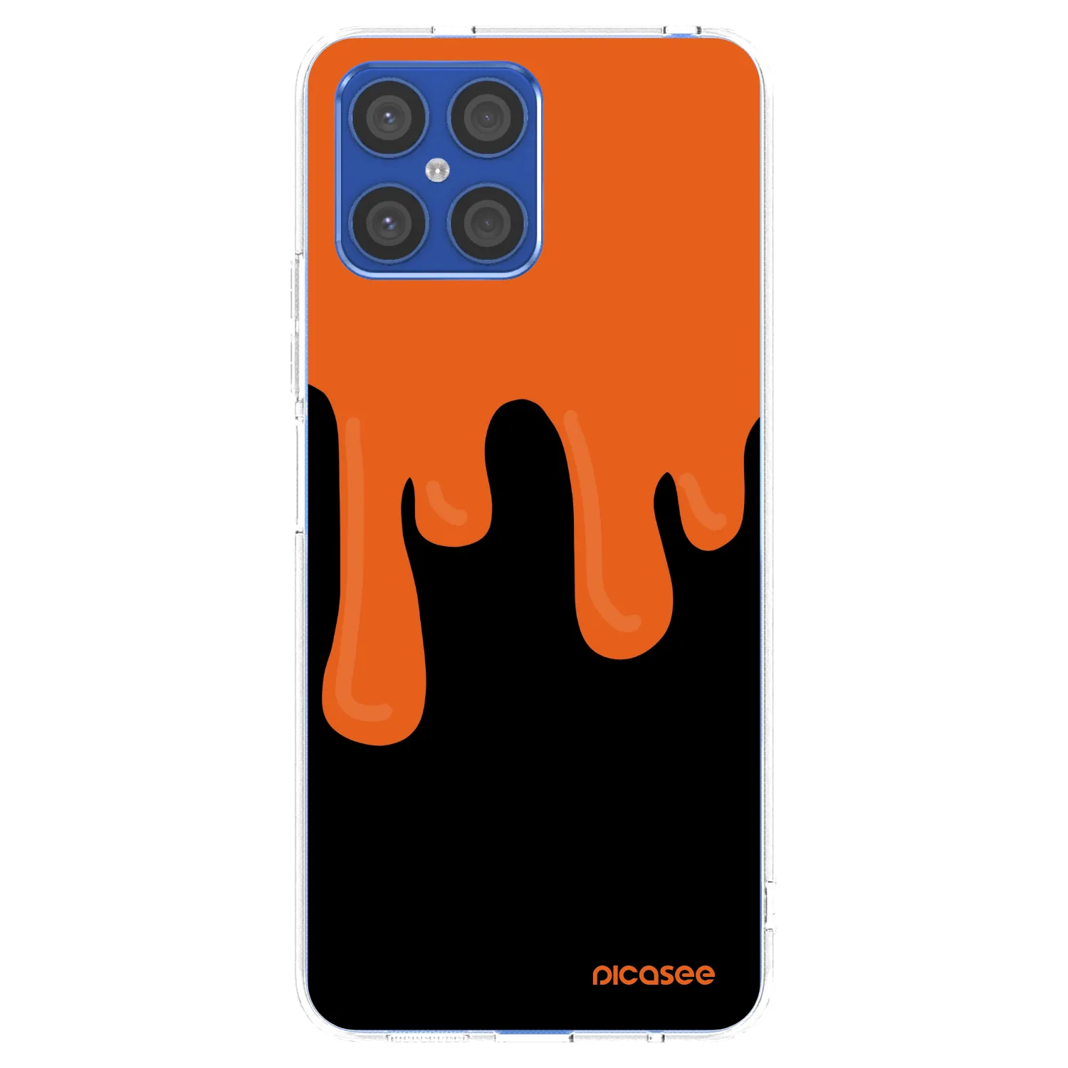 Picasee silikonowe przeźroczyste etui na Honor X8 4G - Orange spooky