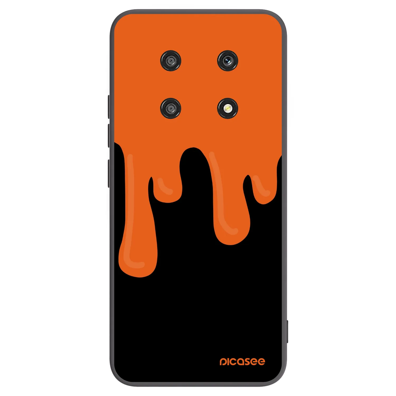 Picasee silikonowe czarne etui na Honor Magic4 Lite 5G - Orange spooky