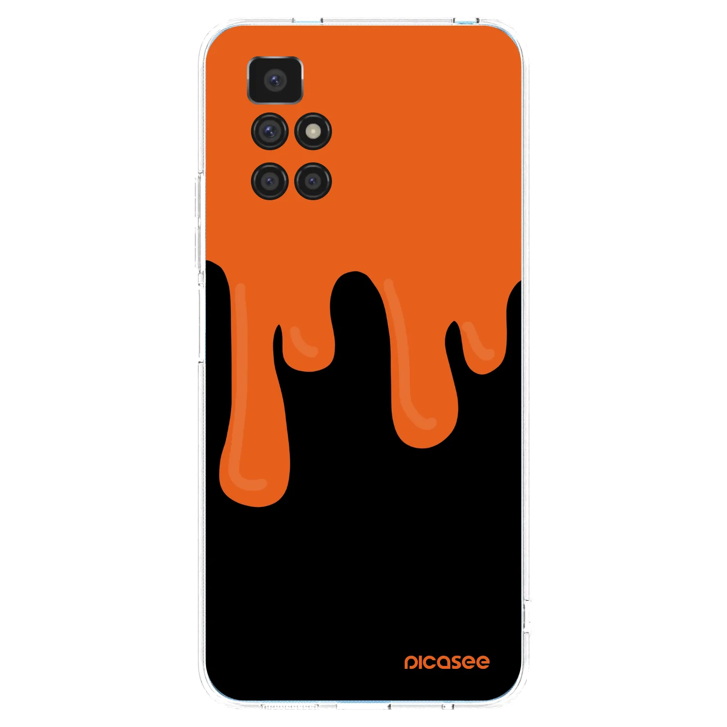 Picasee silikonowe przeźroczyste etui na Xiaomi Redmi 10 (2022) - Orange spooky
