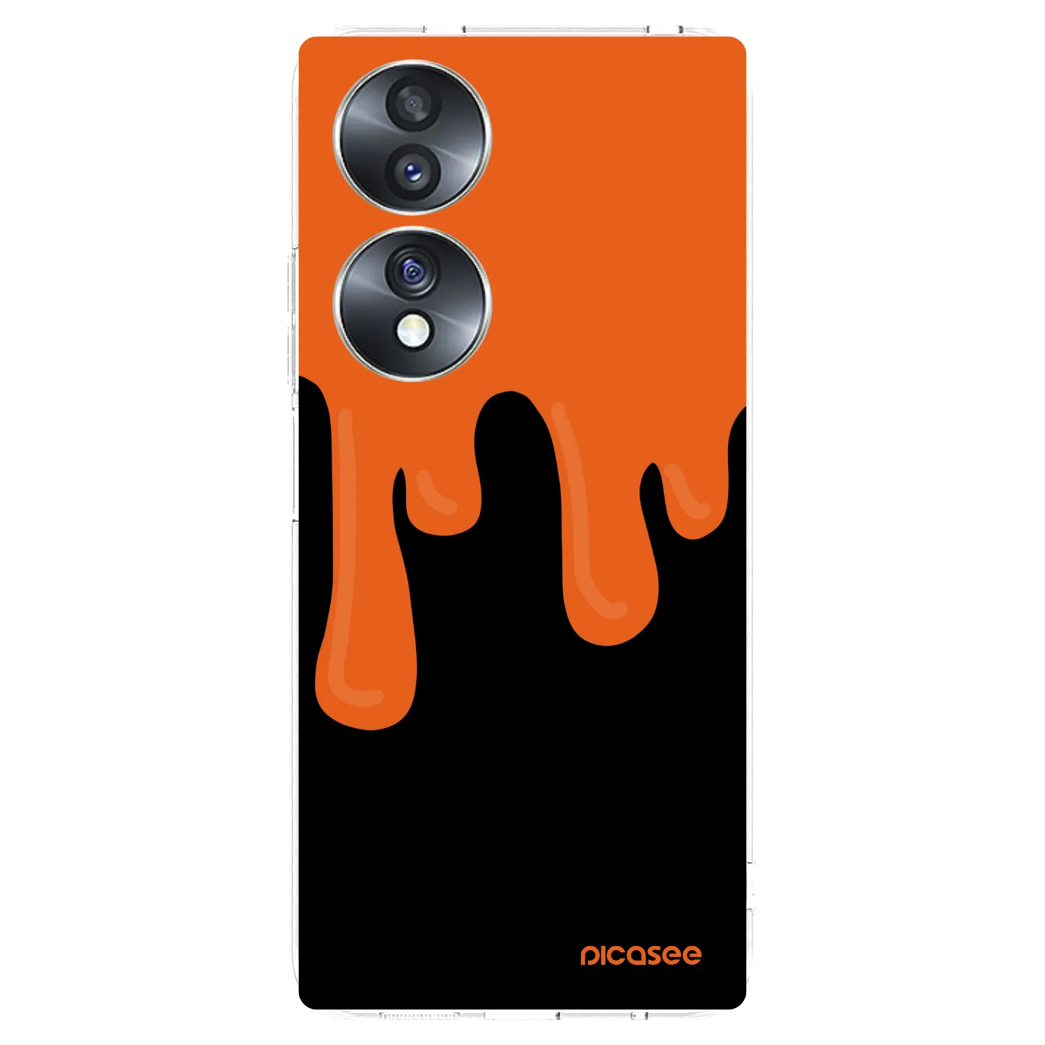 Picasee silikonowe przeźroczyste etui na Honor 70 - Orange spooky