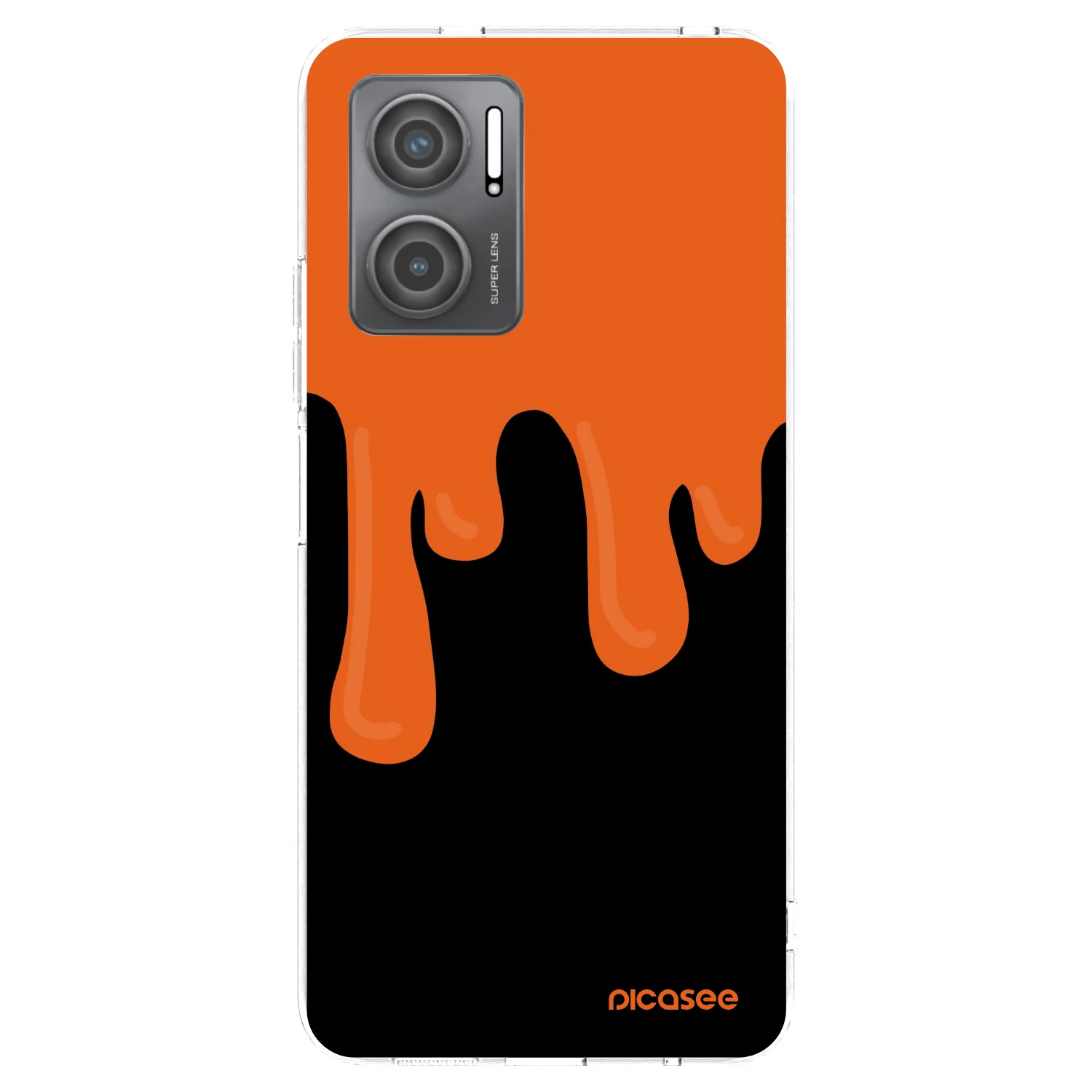 Picasee silikonowe przeźroczyste etui na Xiaomi Redmi 10 5G - Orange spooky