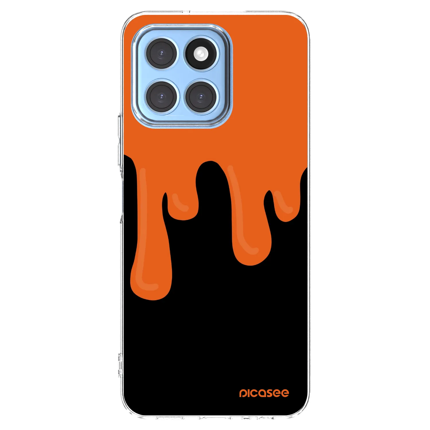 Picasee silikonowe przeźroczyste etui na Honor X6 - Orange spooky