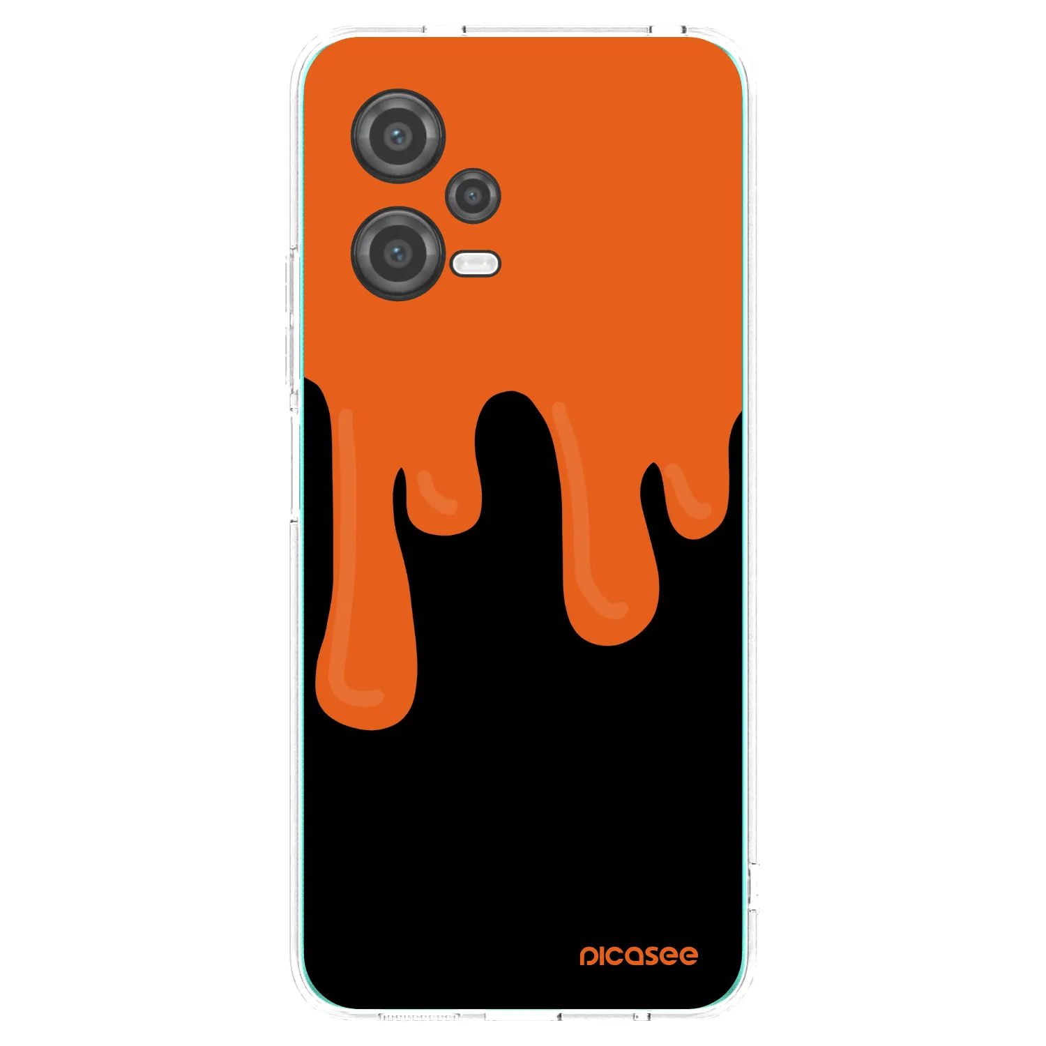 Picasee silikonowe przeźroczyste etui na Xiaomi Poco X5 - Orange spooky