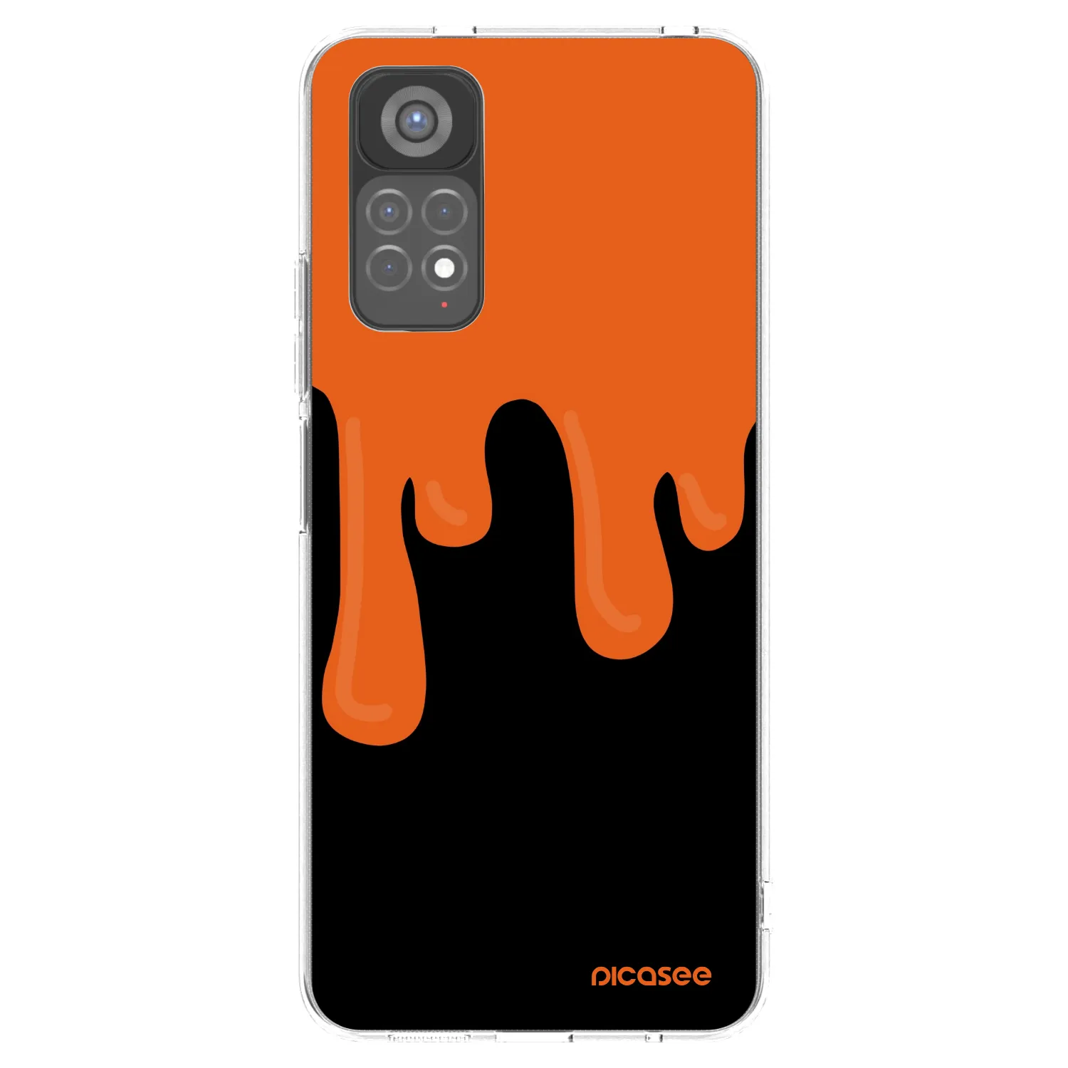 Picasee silikonowe przeźroczyste etui na Xiaomi Redmi Note 11S 5G - Orange spooky
