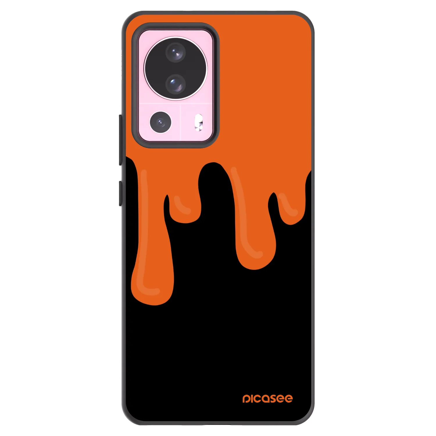Picasee silikonowe czarne etui na Xiaomi 13 Lite - Orange spooky