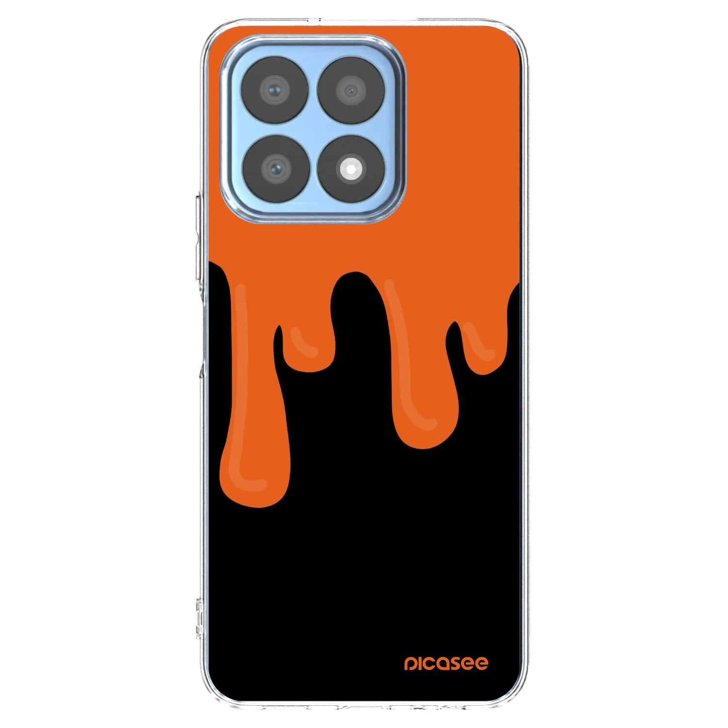 Picasee silikonowe przeźroczyste etui na Honor X8a - Orange spooky