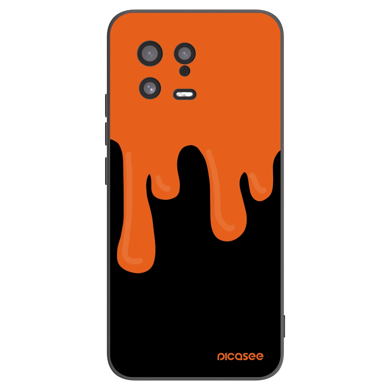 Picasee silikonowe czarne etui na Xiaomi 13 - Orange spooky