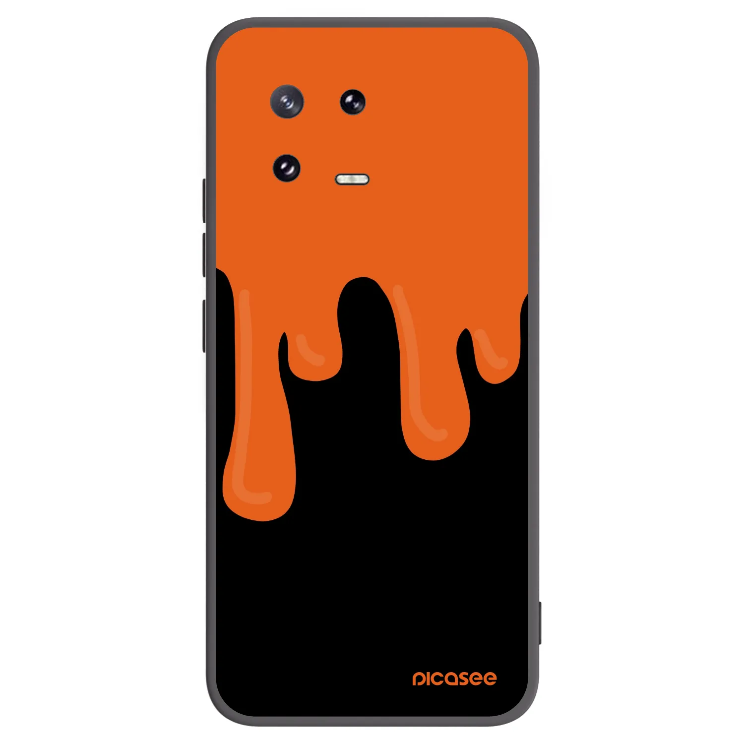 Picasee silikonowe czarne etui na Xiaomi 13 Pro - Orange spooky