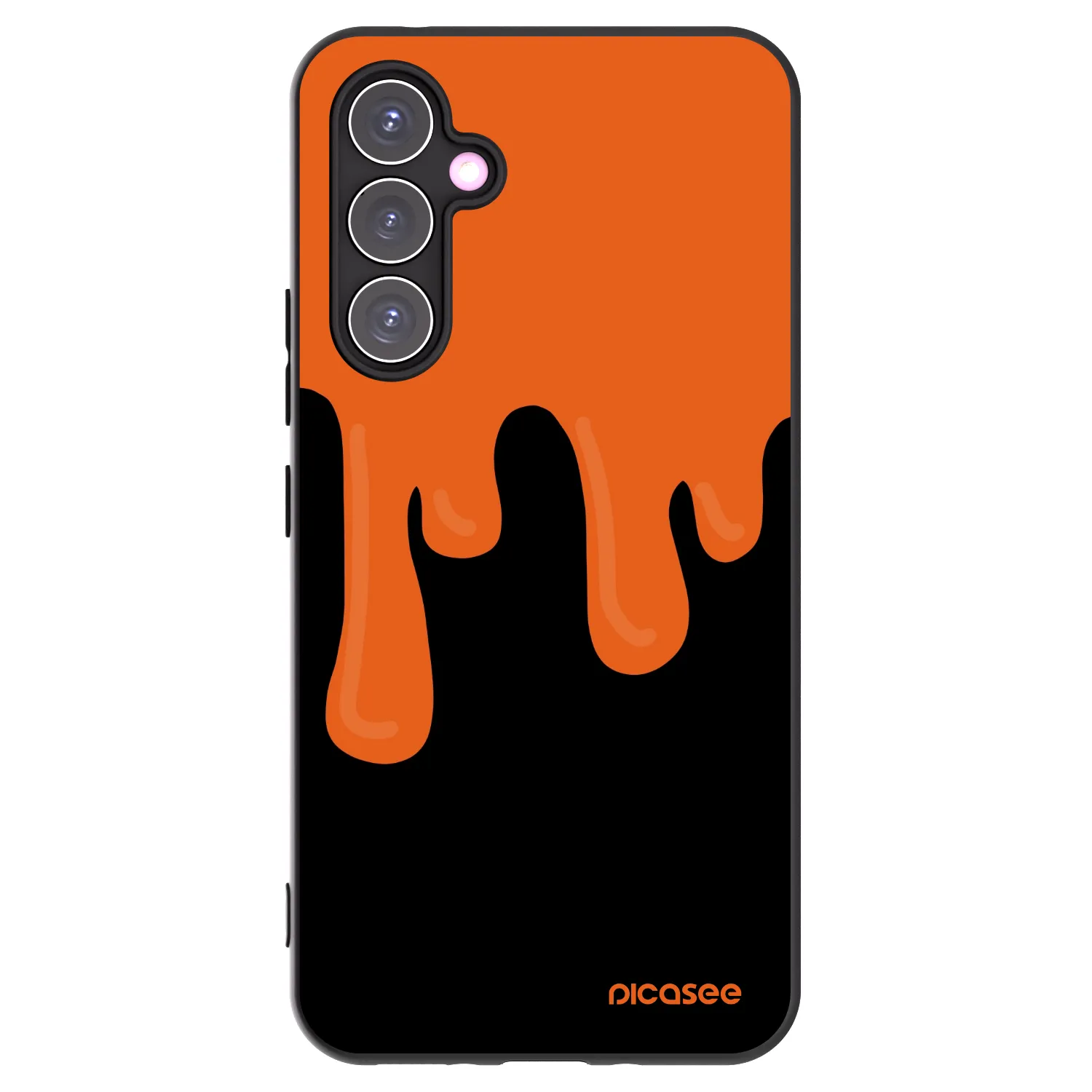 Picasee silikonowe czarne etui na Samsung Galaxy A54 5G A546B - Orange spooky