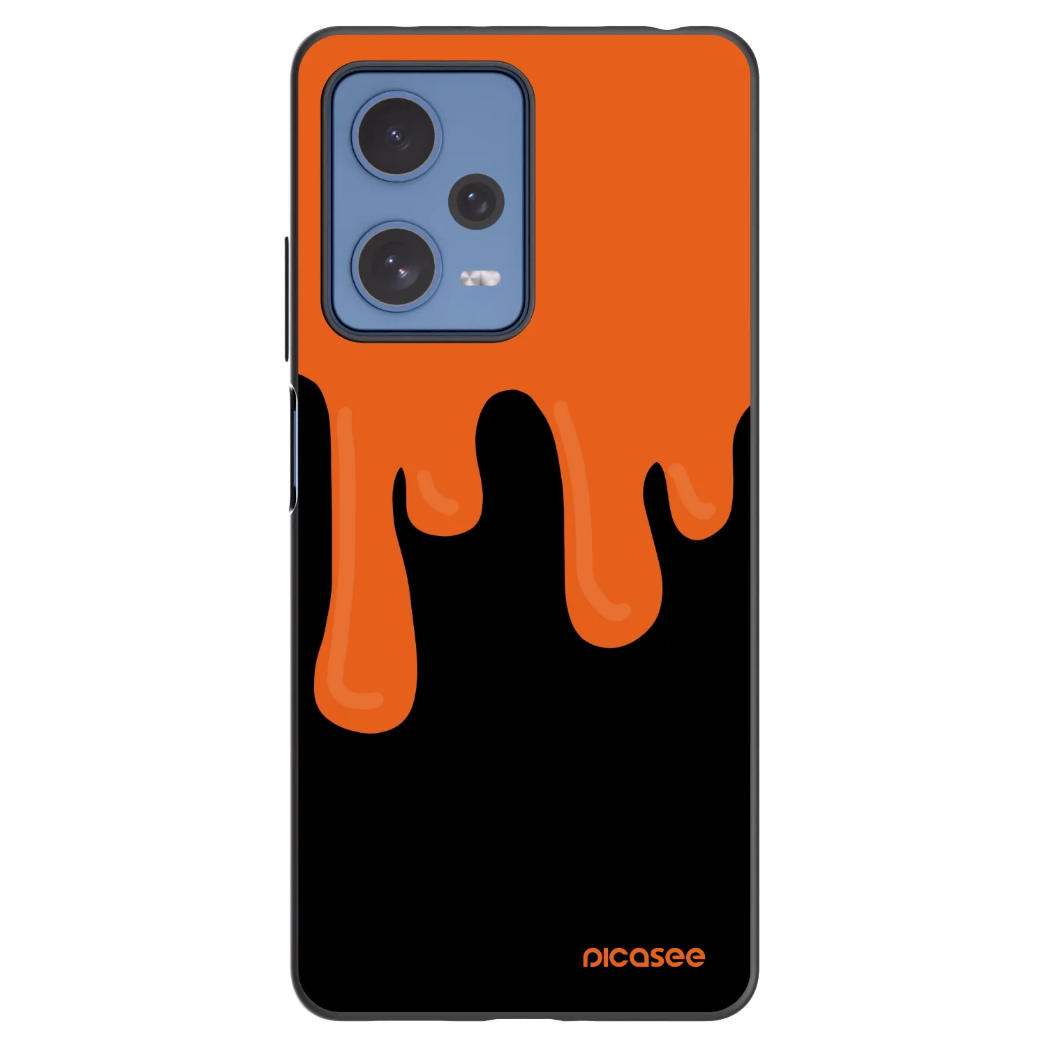 Picasee silikonowe czarne etui na Xiaomi Redmi Note 12 Pro 5G - Orange spooky