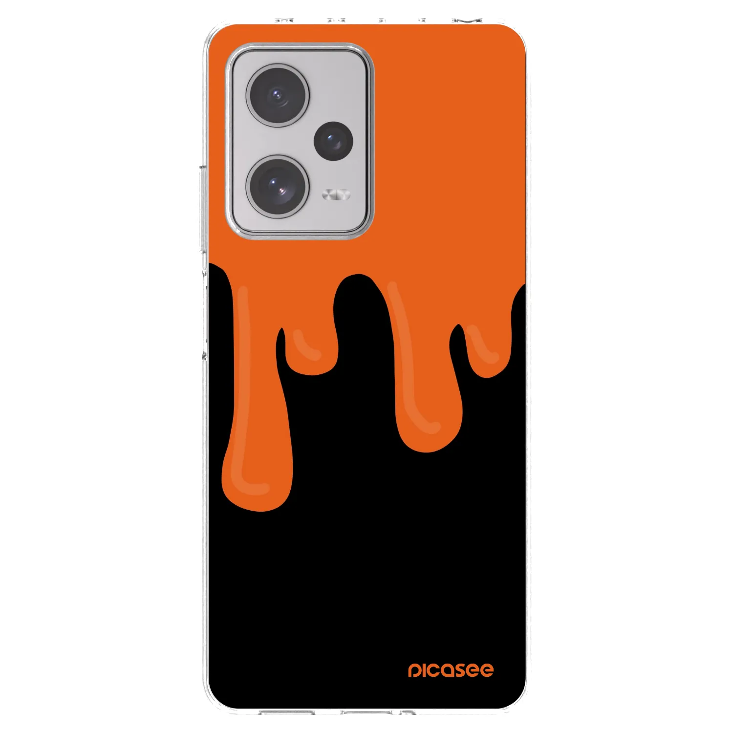 Picasee silikonowe przeźroczyste etui na Xiaomi Redmi Note 12 Pro+ 5G - Orange spooky