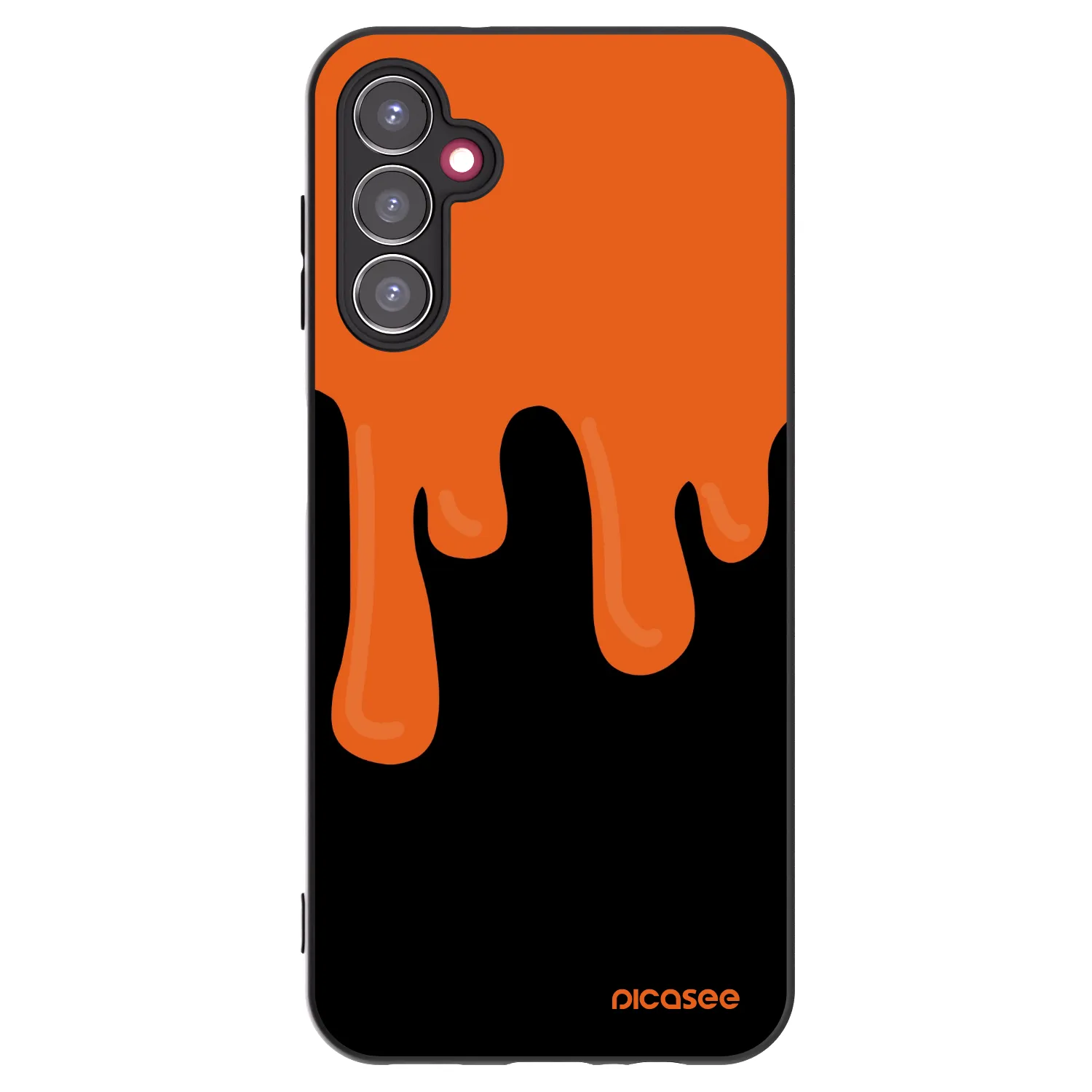 Picasee silikonowe czarne etui na Samsung Galaxy A14 5G A146P - Orange spooky
